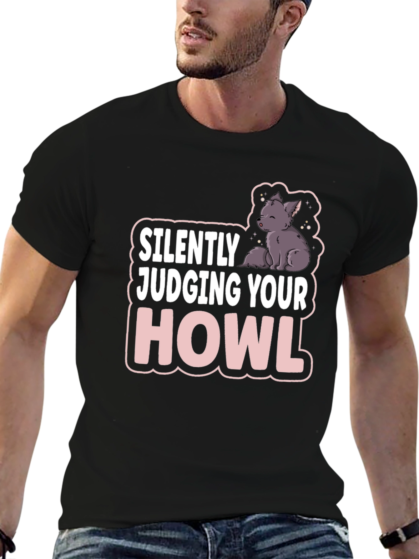 Silently Judging Your Howl T-Shirt - Funny Wolf Tee