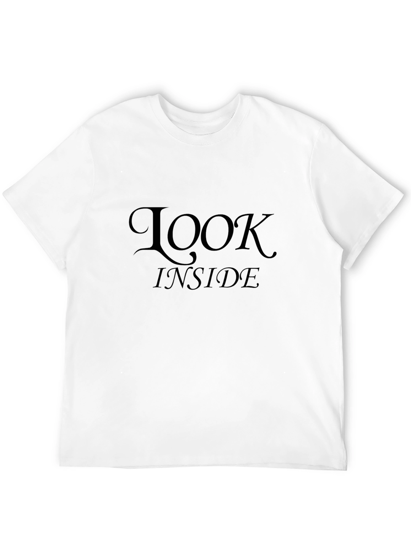 Look Inside Mens Black Graphic Tee