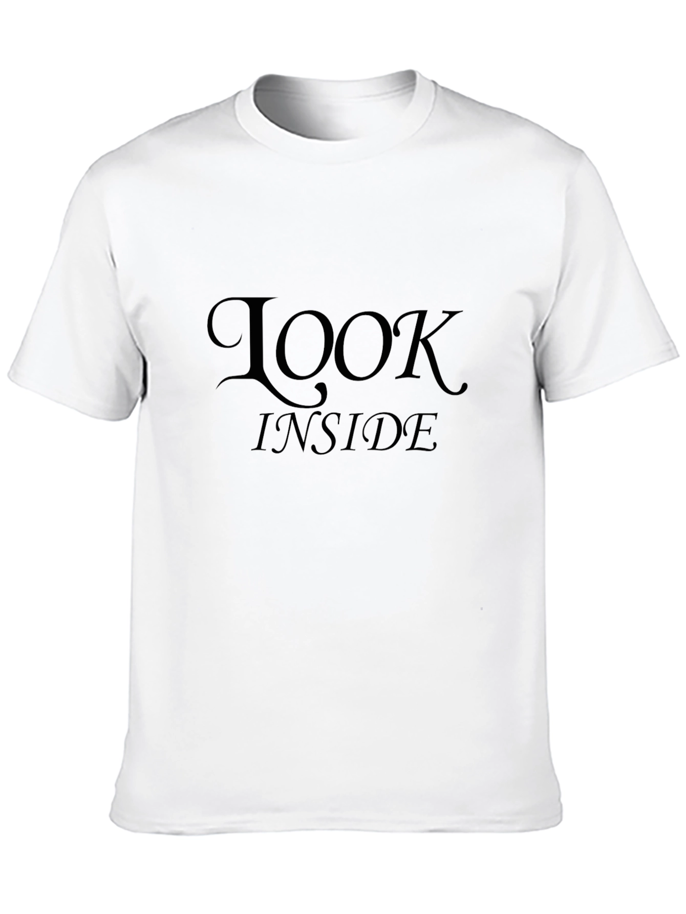 Look Inside Mens Black Graphic Tee