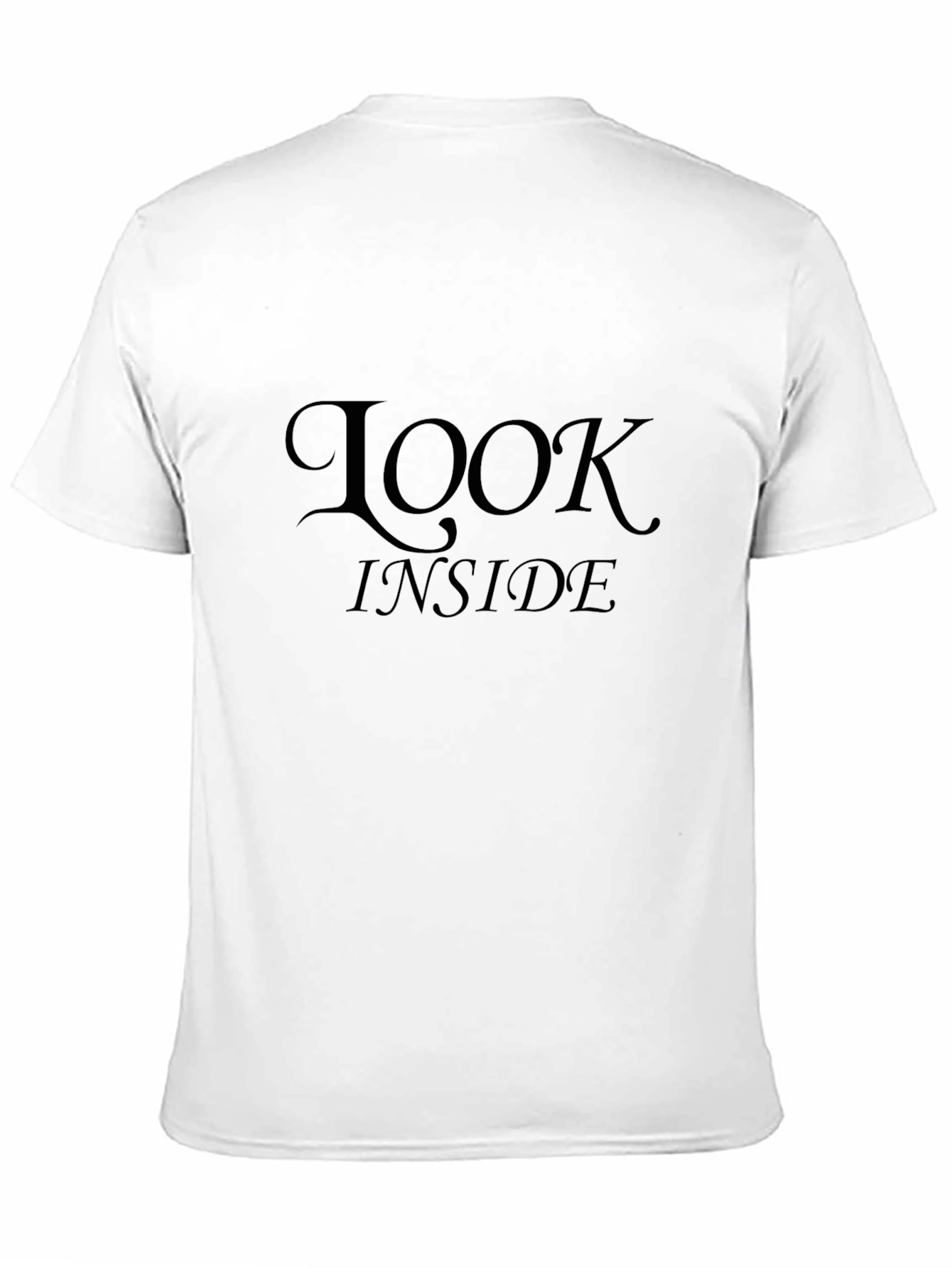 Look Inside Mens Black Graphic Tee