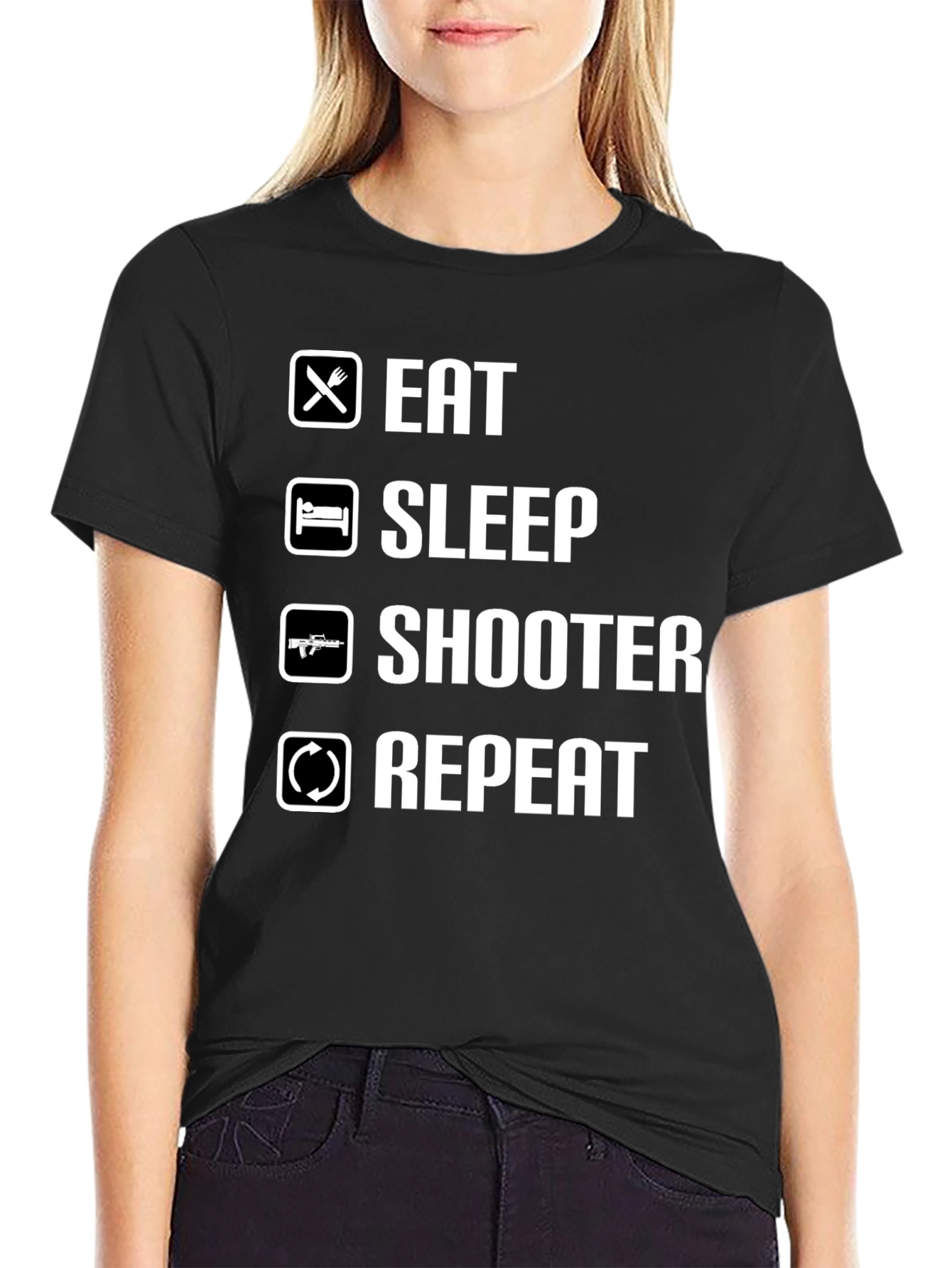 Eat Sleep Shooter Repeat T-Shirt