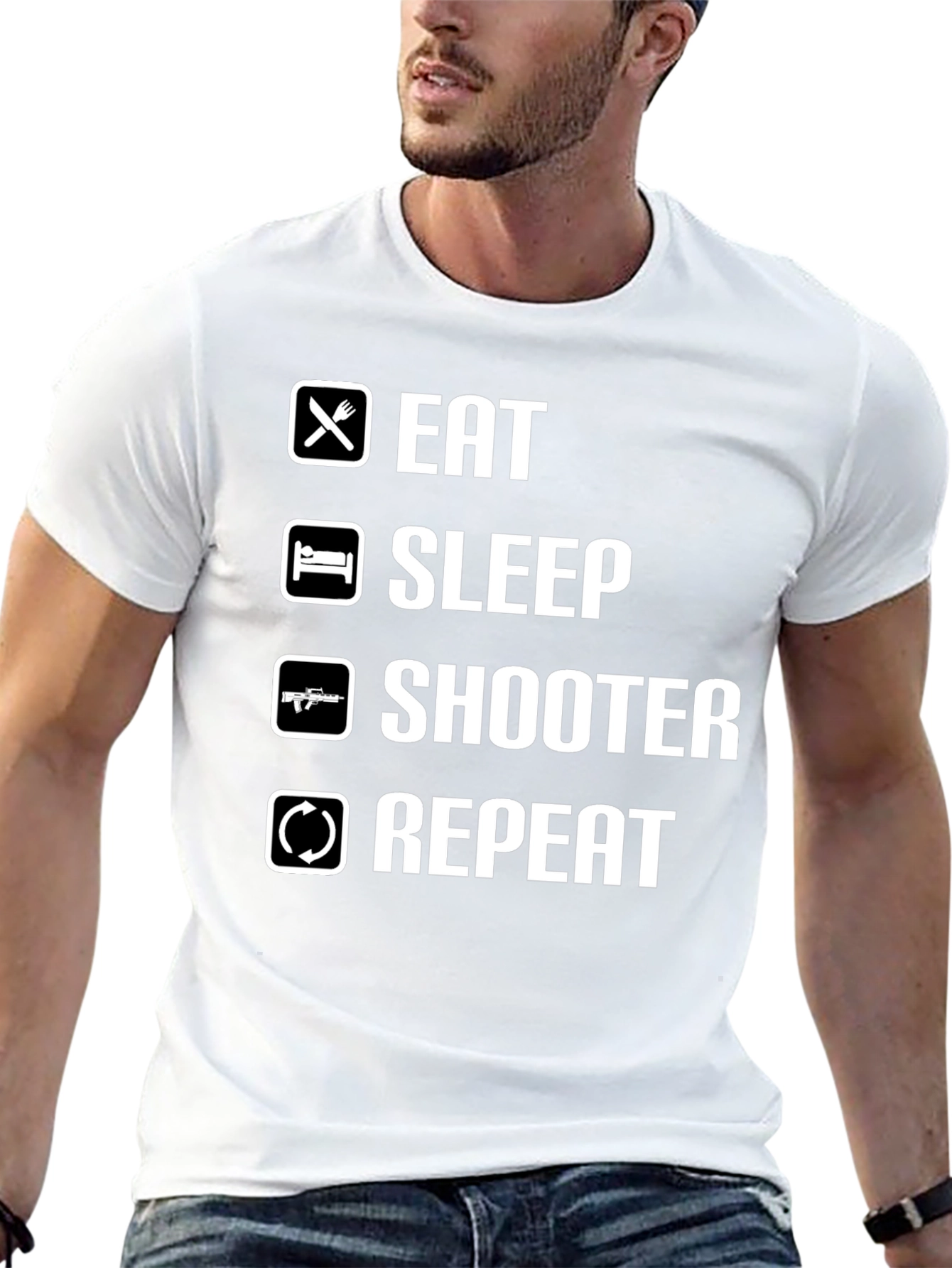 Eat Sleep Shooter Repeat T-Shirt
