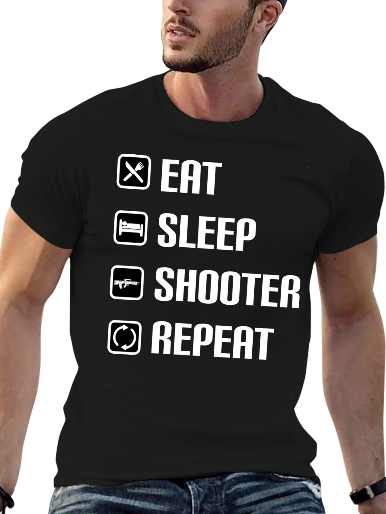 Eat Sleep Shooter Repeat T-Shirt
