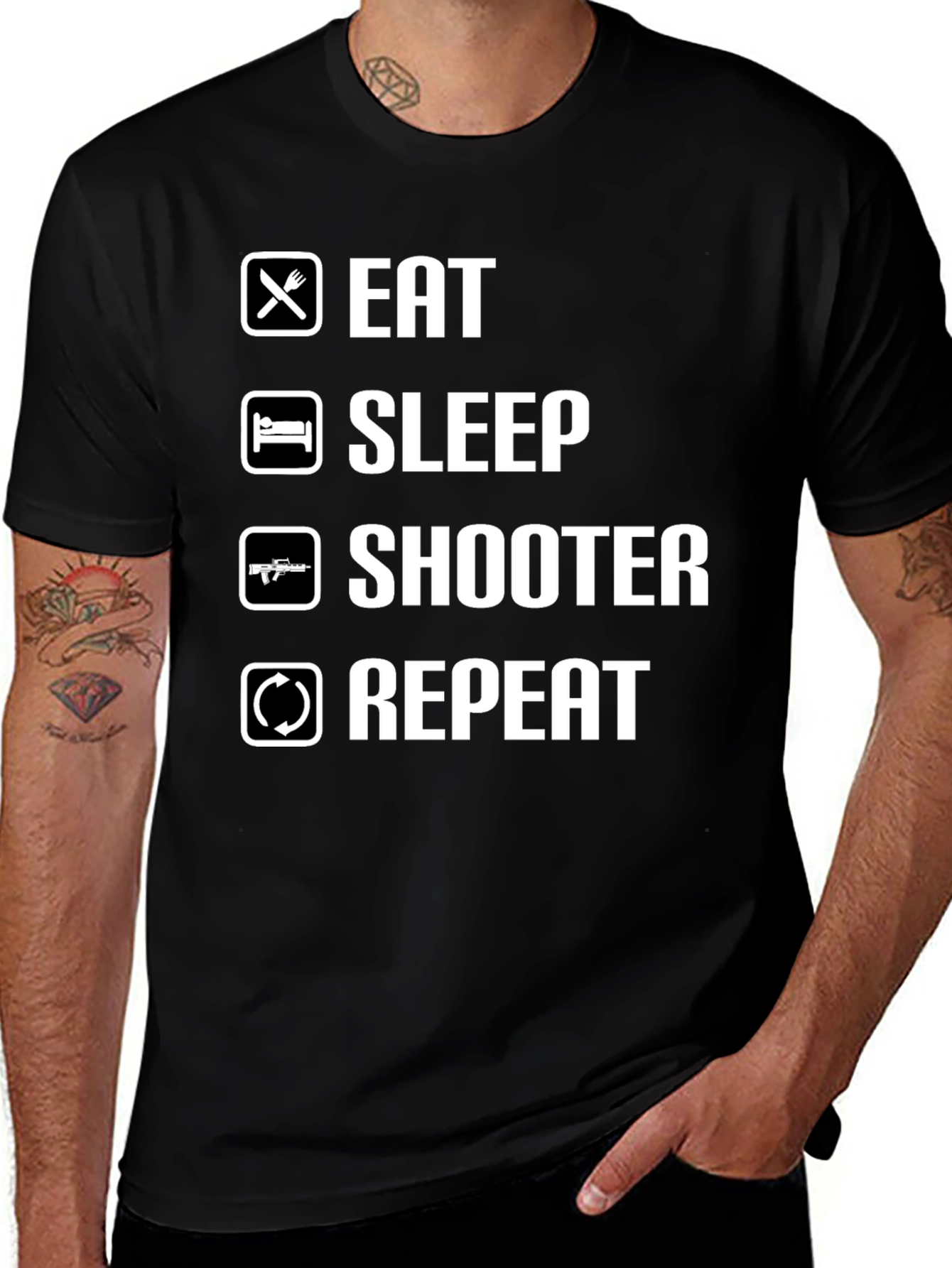 Eat Sleep Shooter Repeat T-Shirt