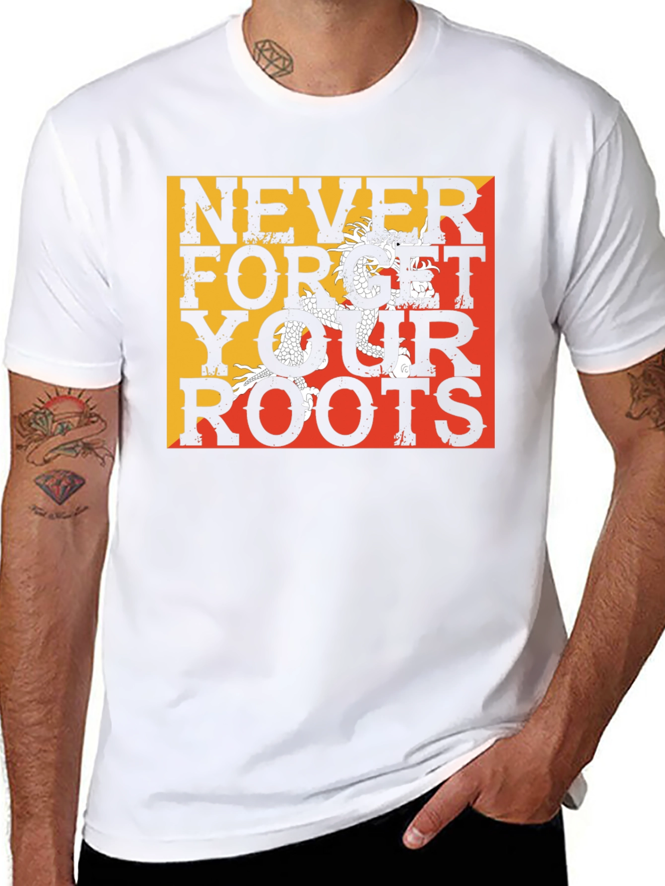Never Forget Your Roots Bhutan Flag T-Shirt