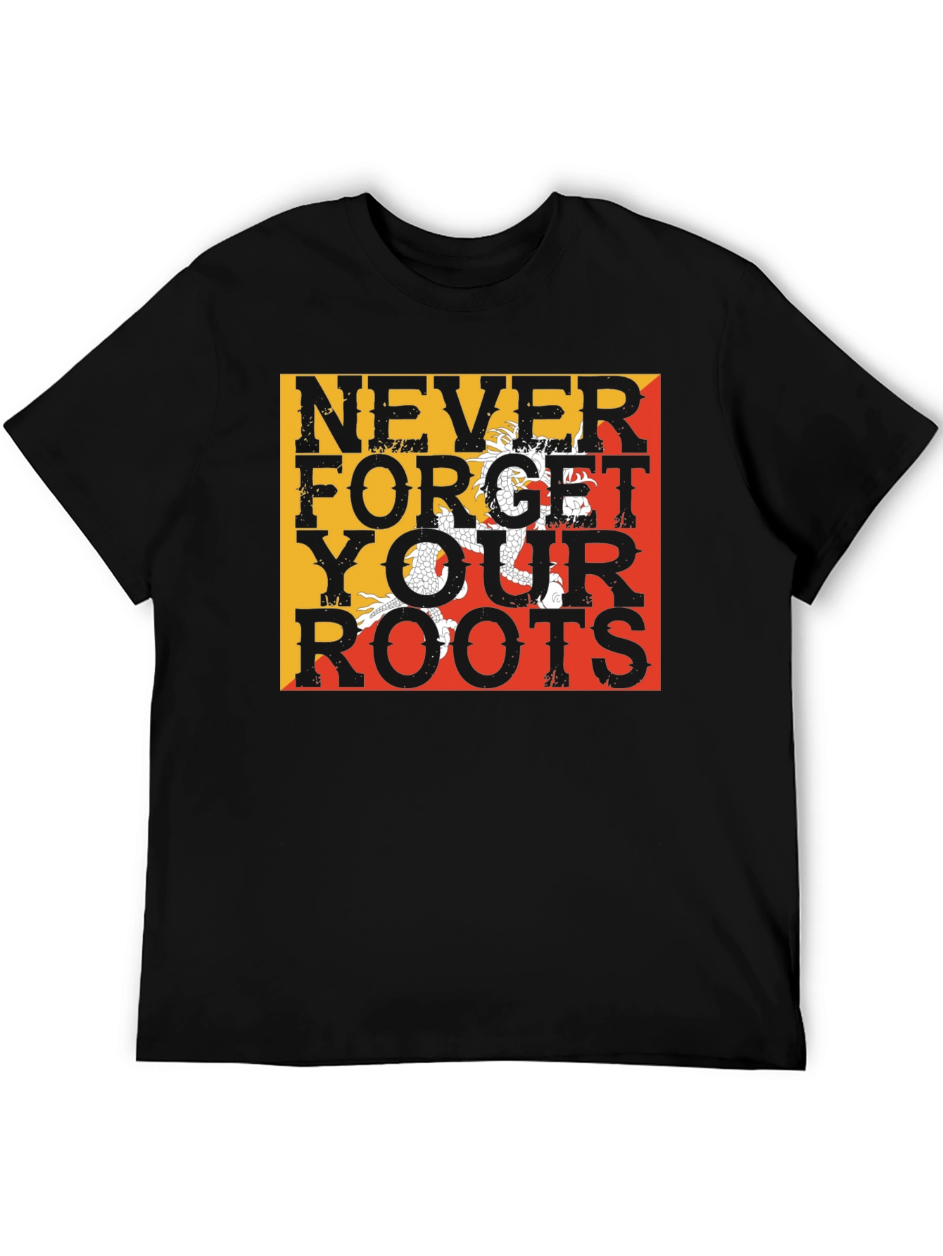 Never Forget Your Roots Bhutan Flag T-Shirt
