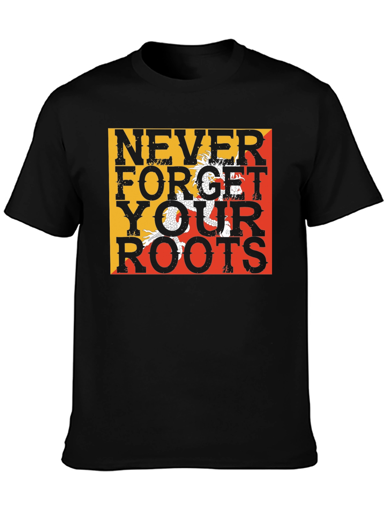 Never Forget Your Roots Bhutan Flag T-Shirt