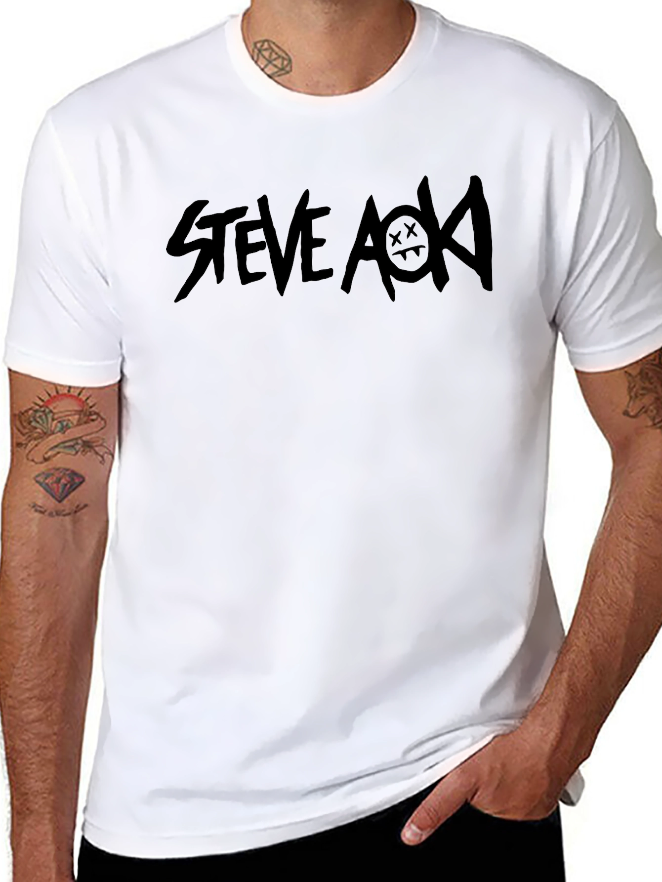 Steve Aoki Black Graphic T-Shirt
