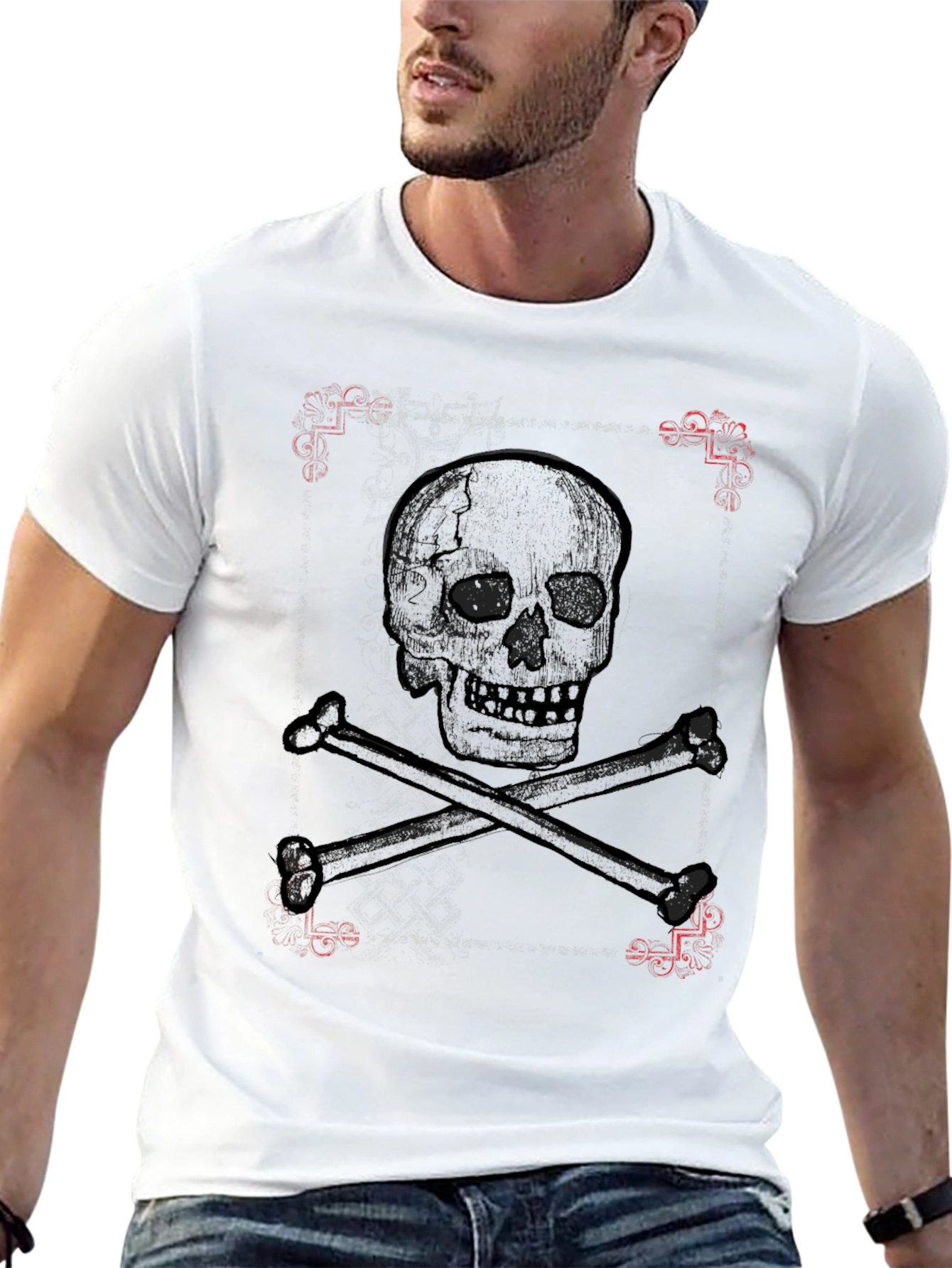 Skull & Crossbones Graphic Tee - Pirate Style