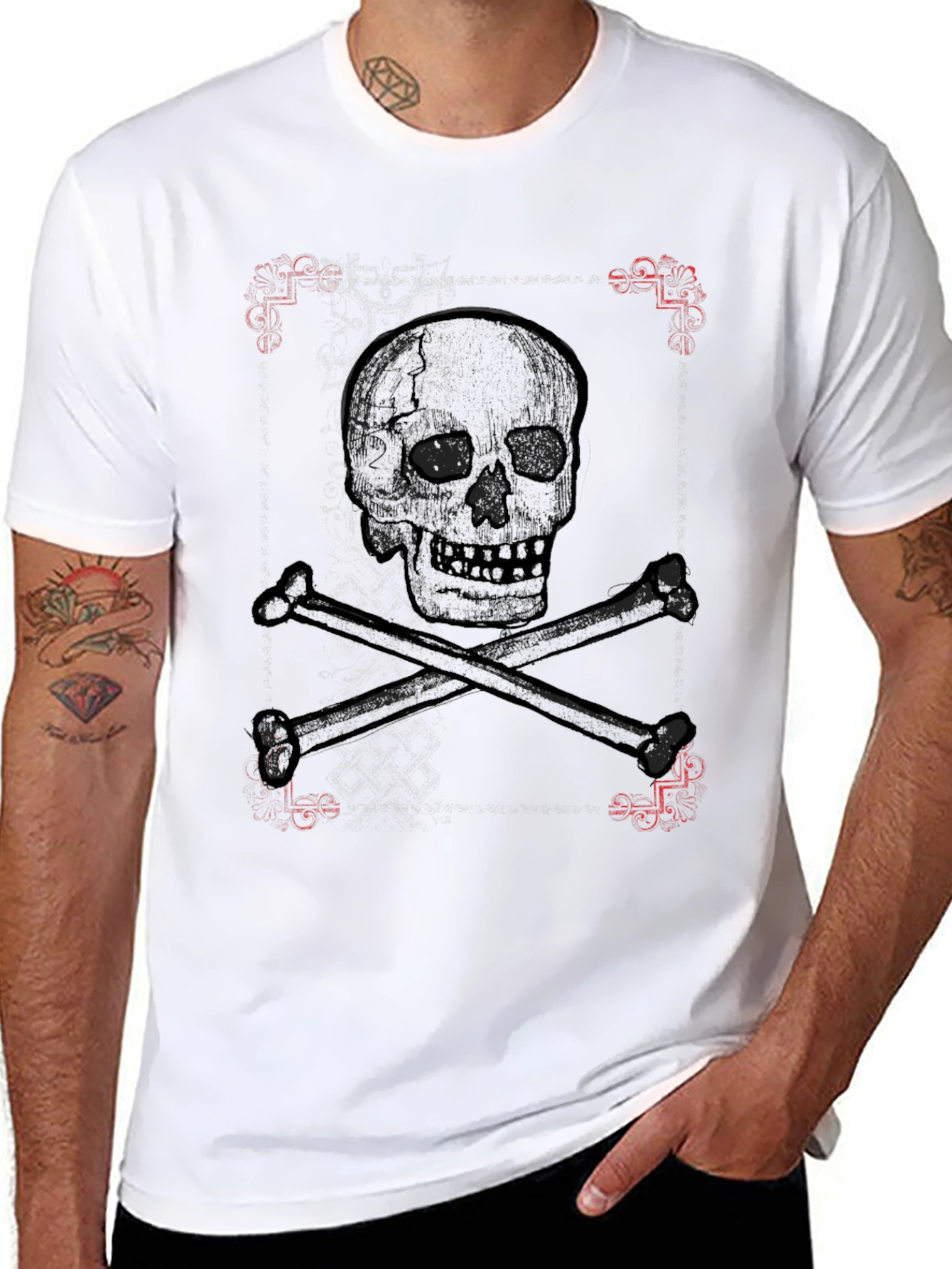 Skull & Crossbones Graphic Tee - Pirate Style