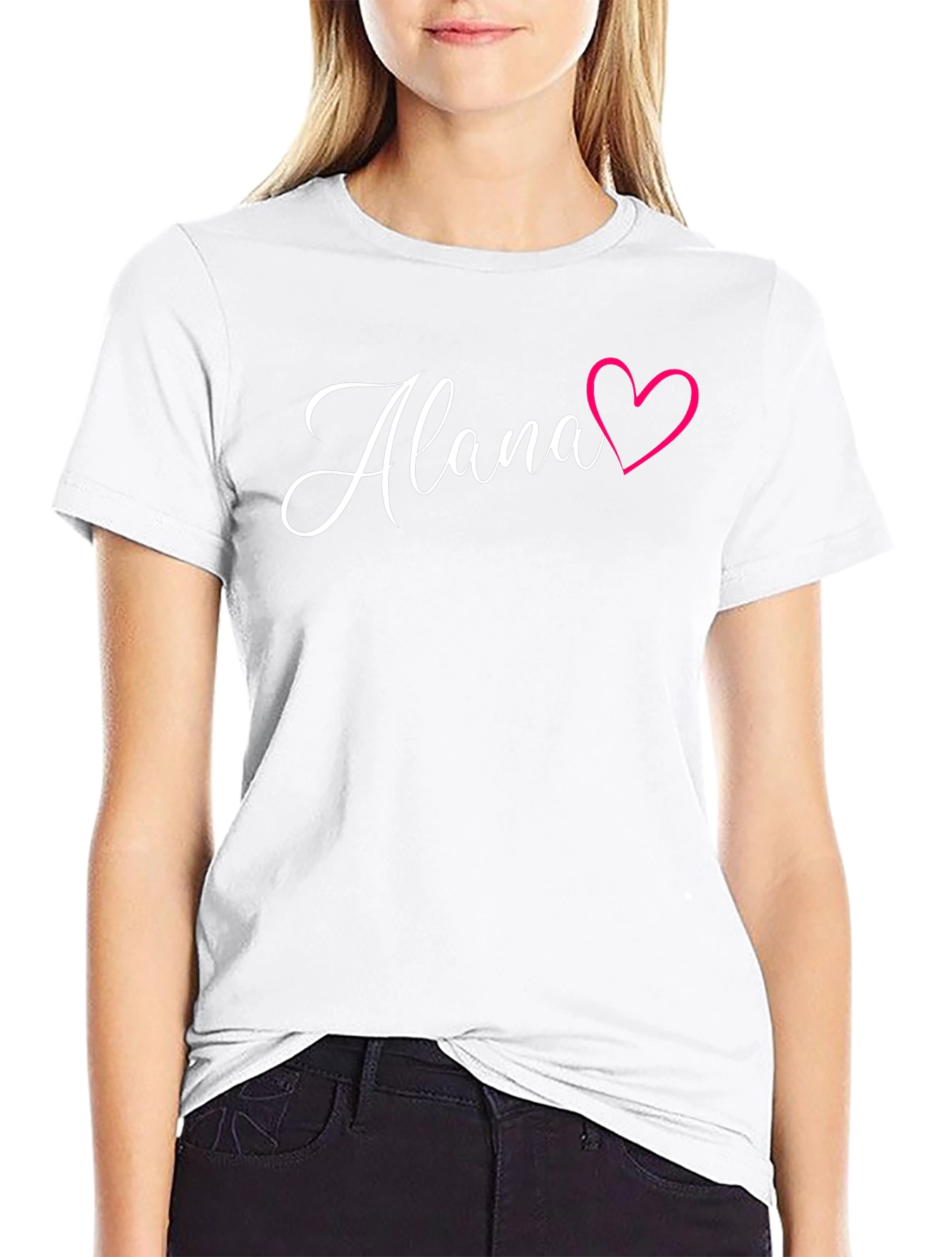 Alana Heart Graphic T-Shirt - Personalized