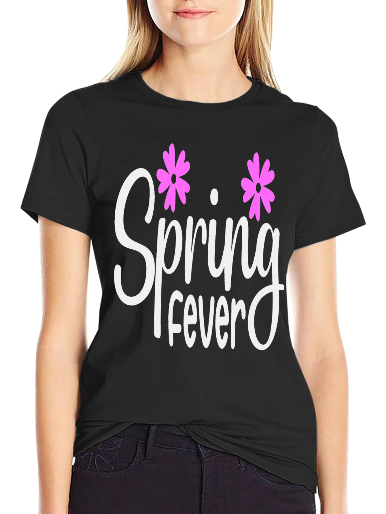 Spring Fever Graphic Tee - Black