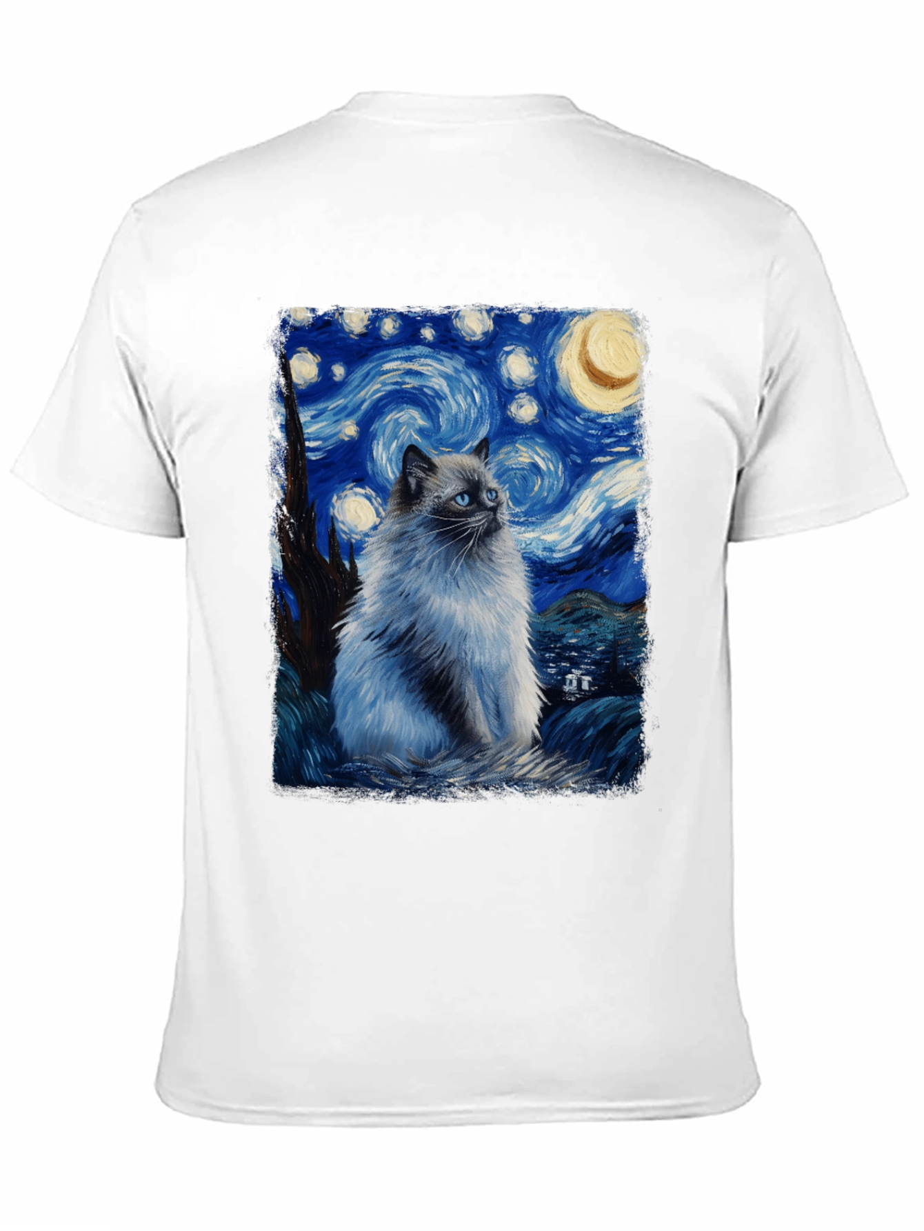 Starry Night Cat T-Shirt