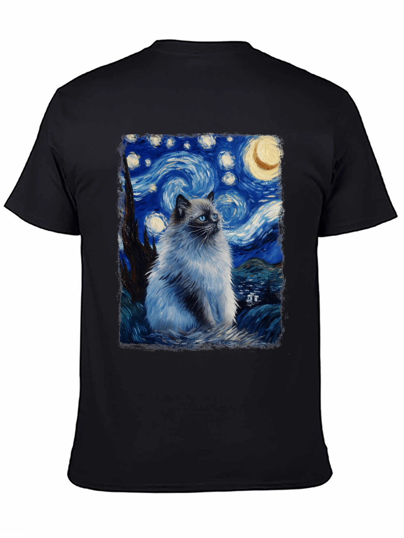 Starry Night Cat T-Shirt