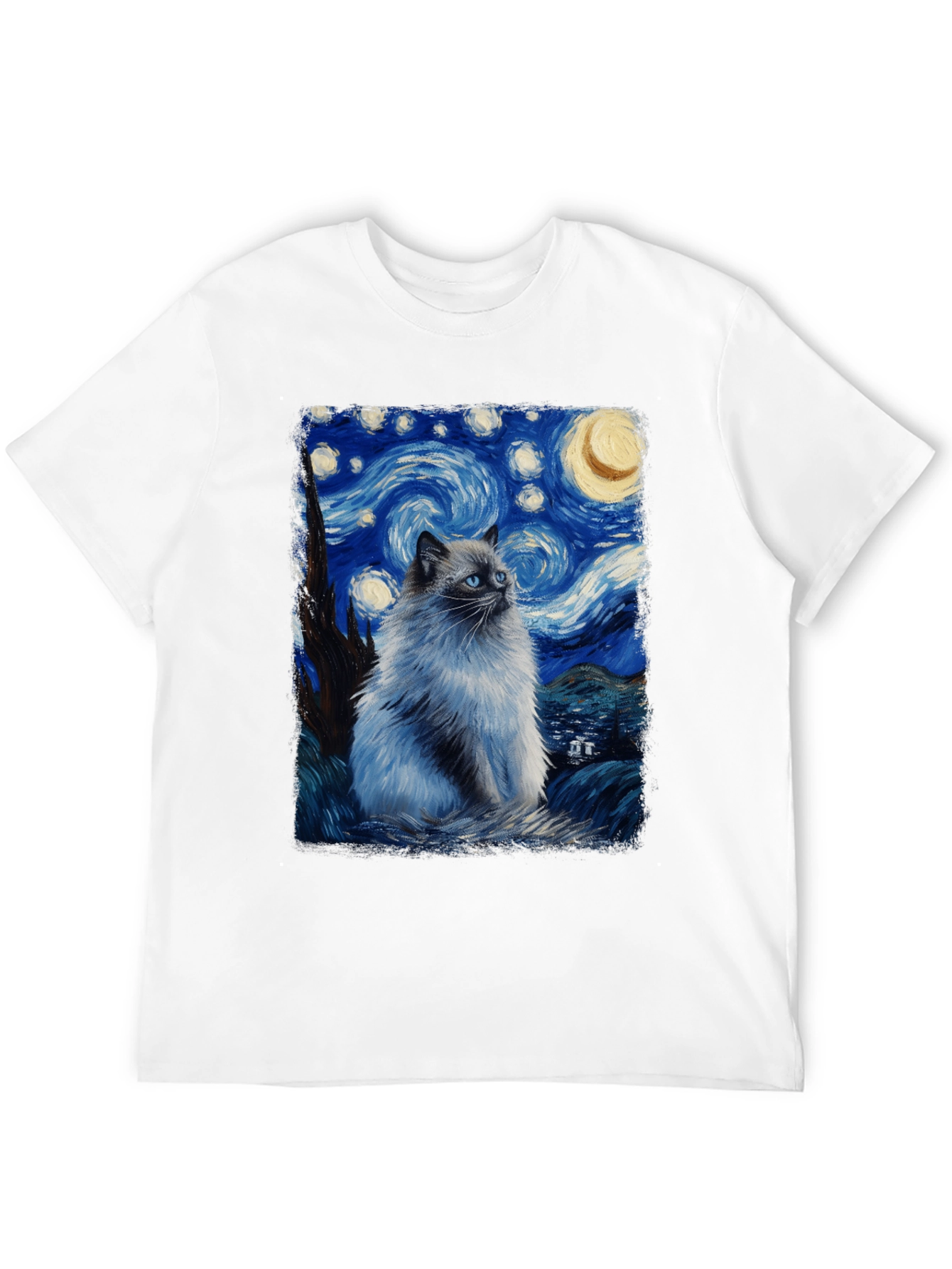 Starry Night Cat T-Shirt