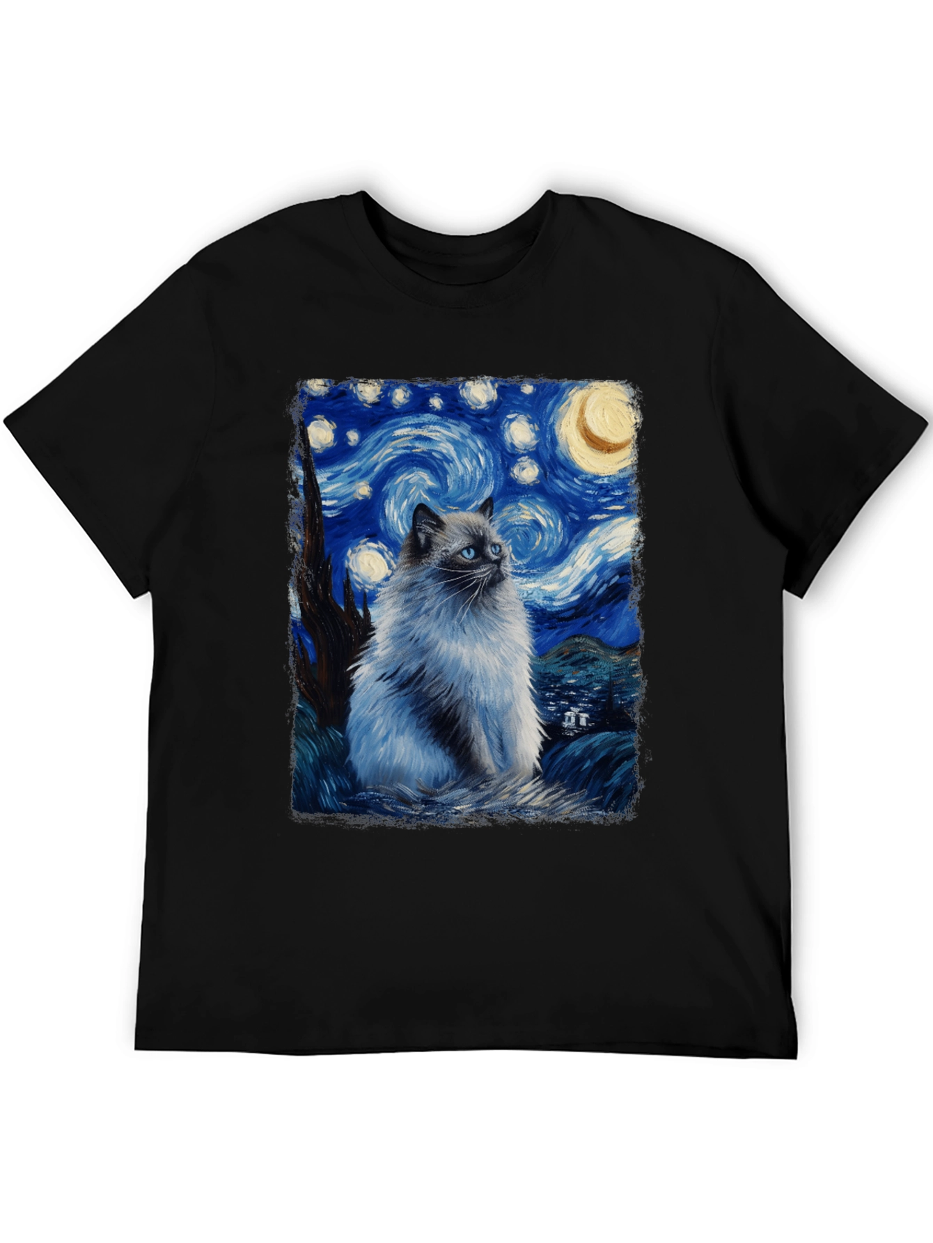 Starry Night Cat T-Shirt