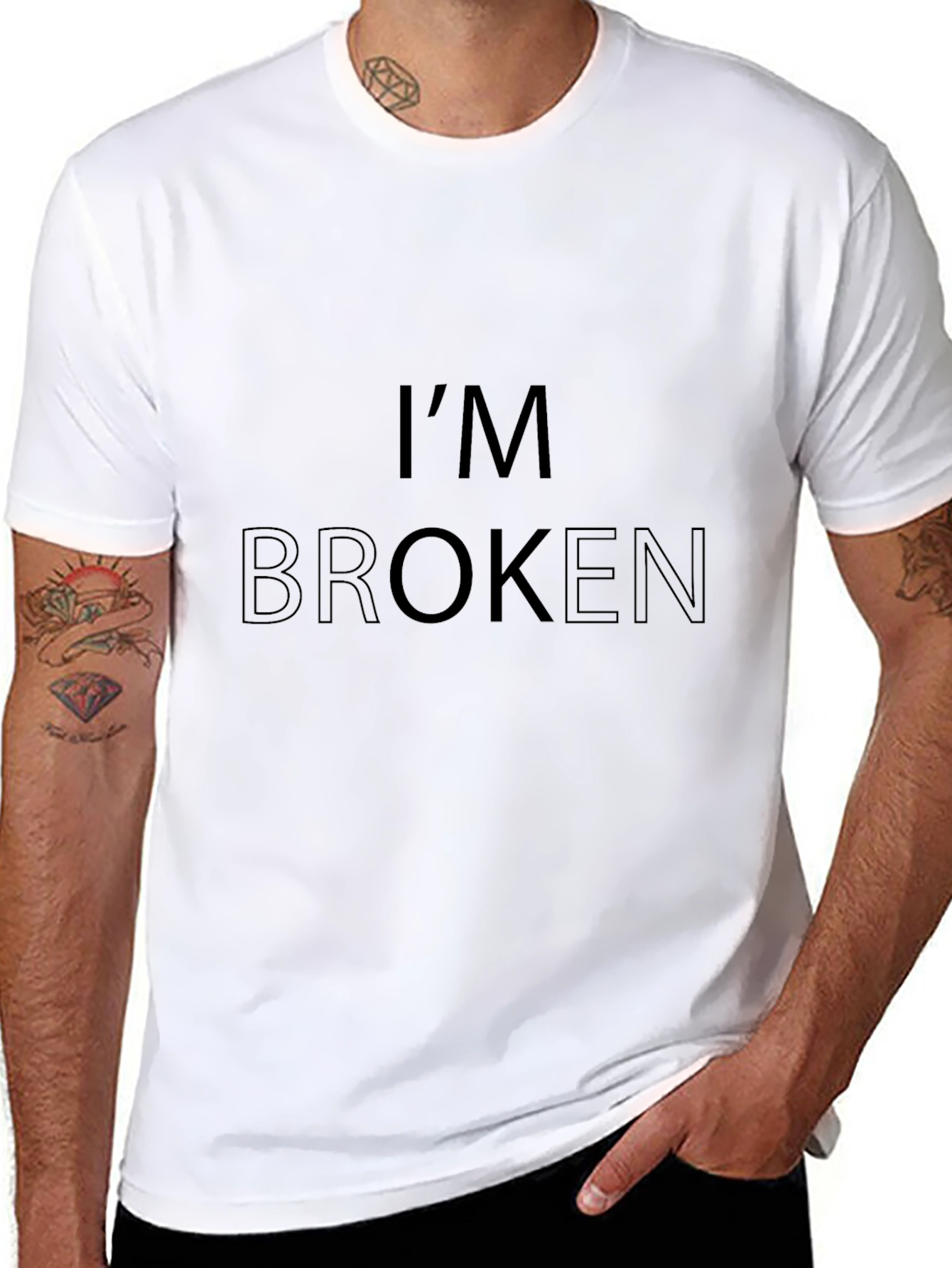 Im Broken T-Shirt - Dark Humor Graphic Tee