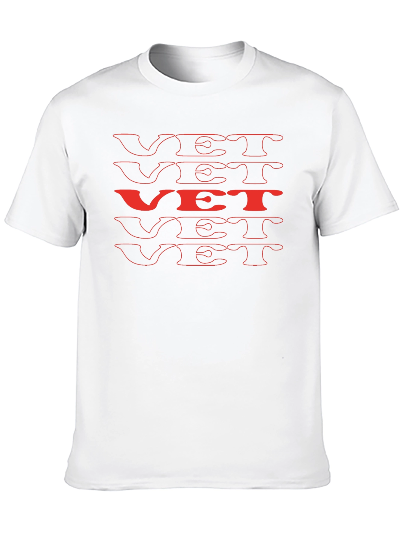 Retro VET Stacked Design T-Shirt