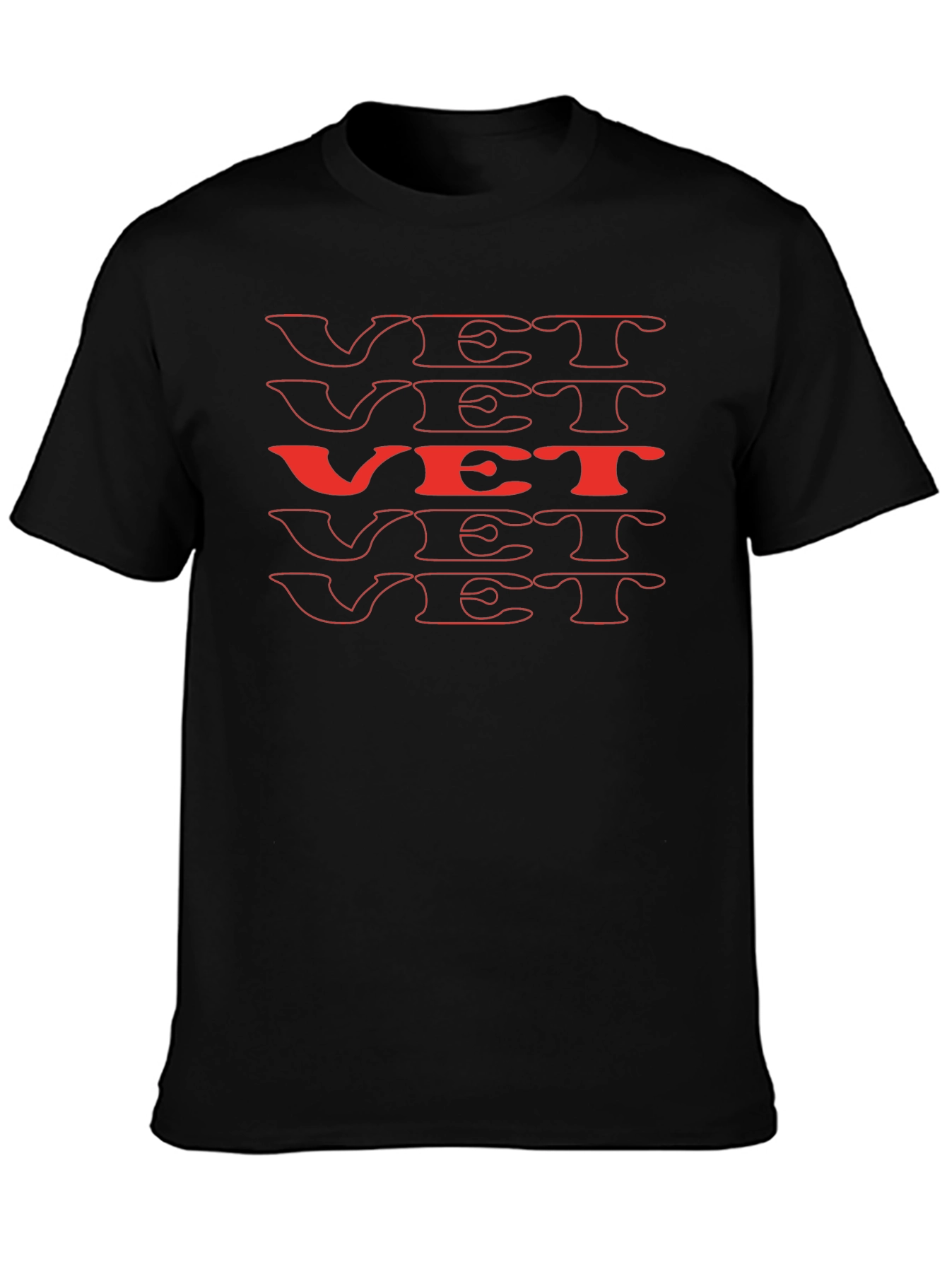 Retro VET Stacked Design T-Shirt