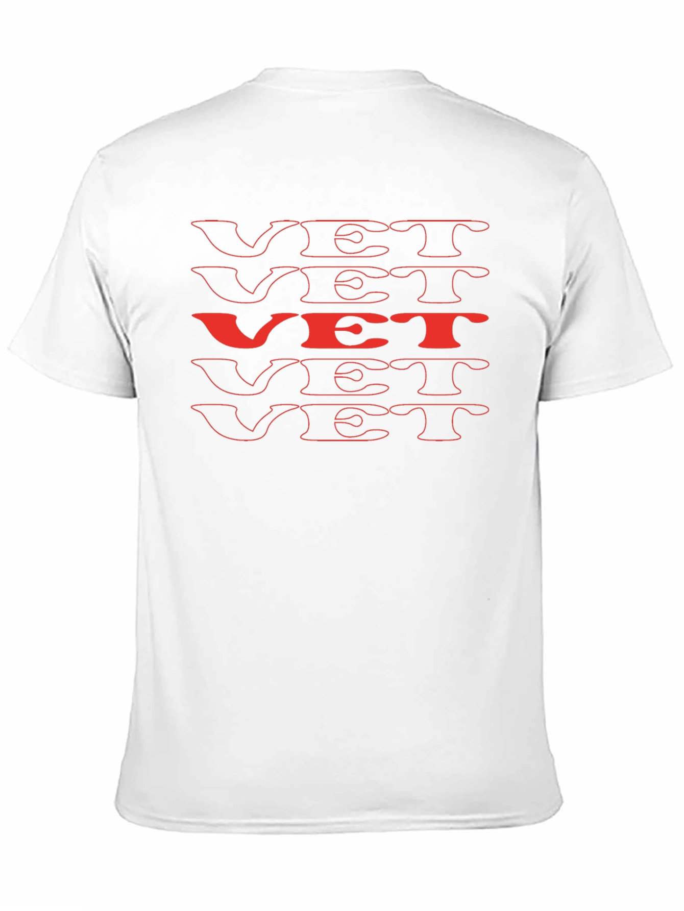 Retro VET Stacked Design T-Shirt