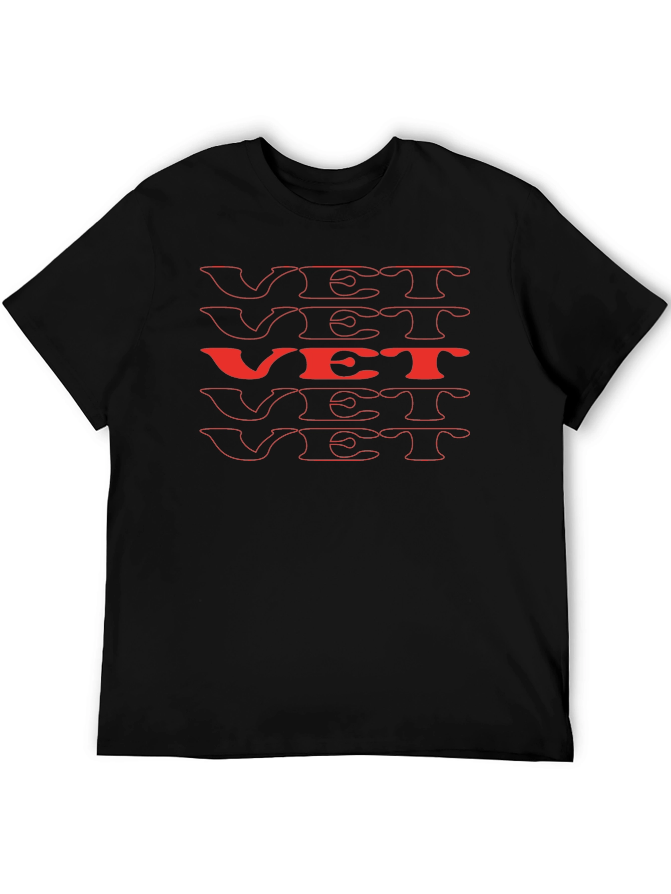 Retro VET Stacked Design T-Shirt