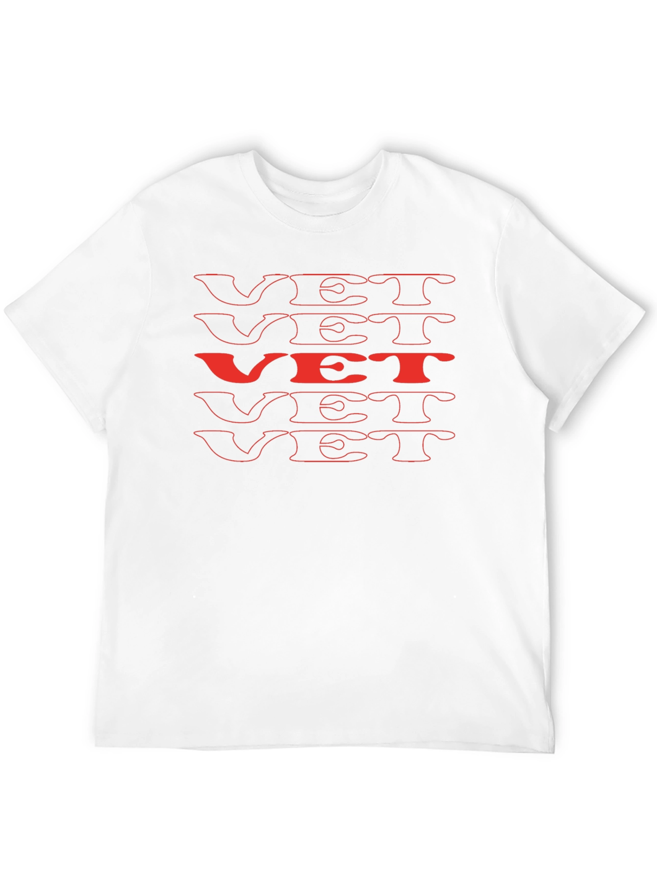 Retro VET Stacked Design T-Shirt