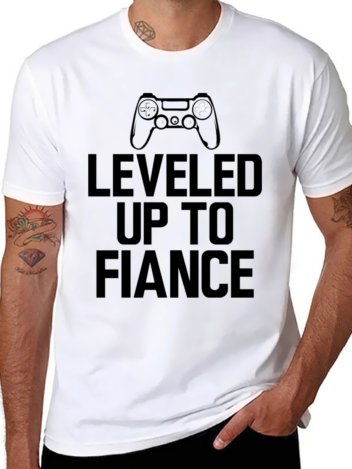 Leveled Up to Fianc�� Graphic T-Shirt