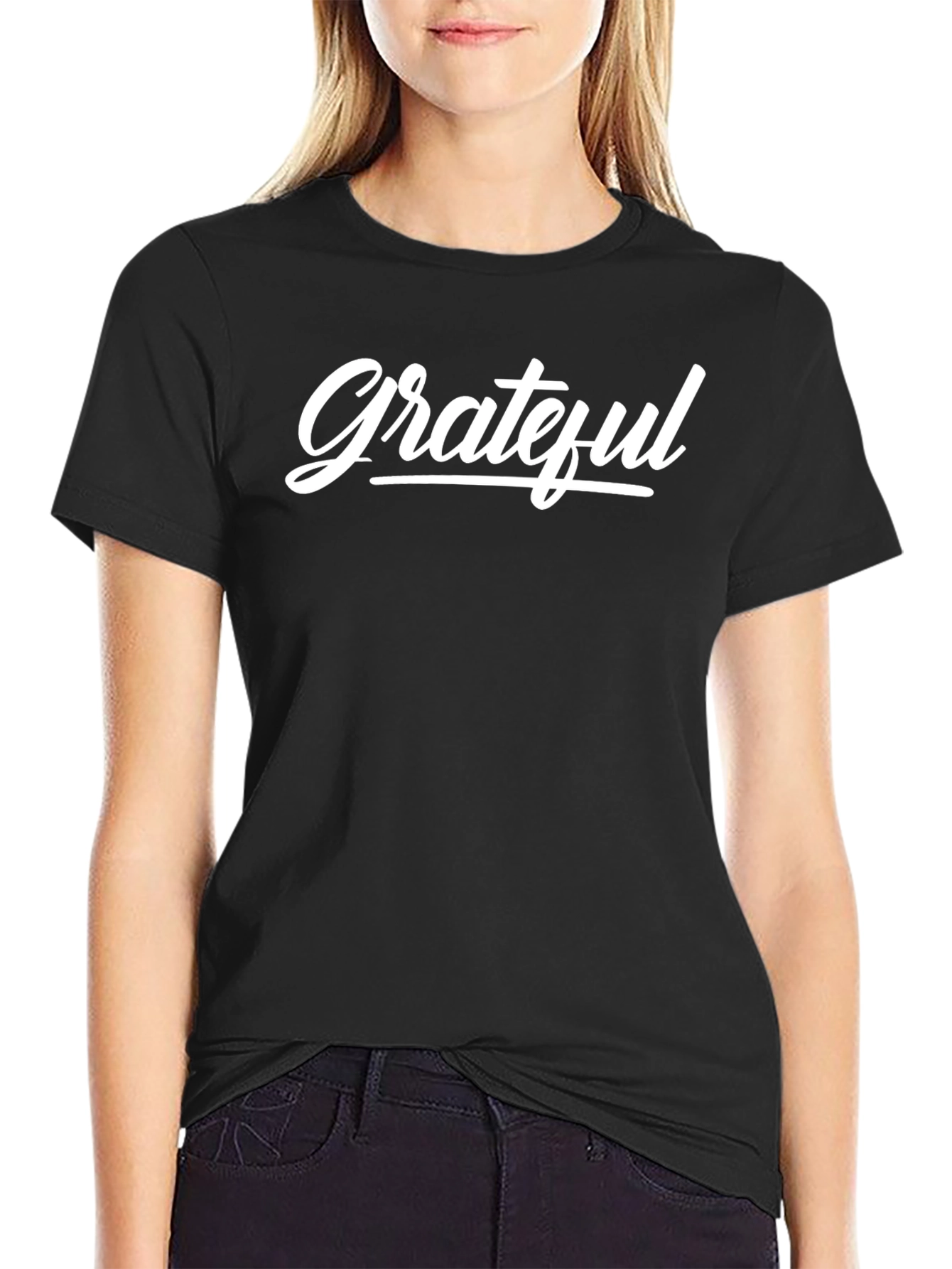 Grateful Black Graphic Tee Shirt
