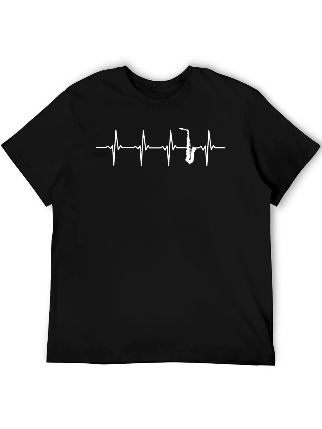 Saxophone Heartbeat Graphic T-Shirt