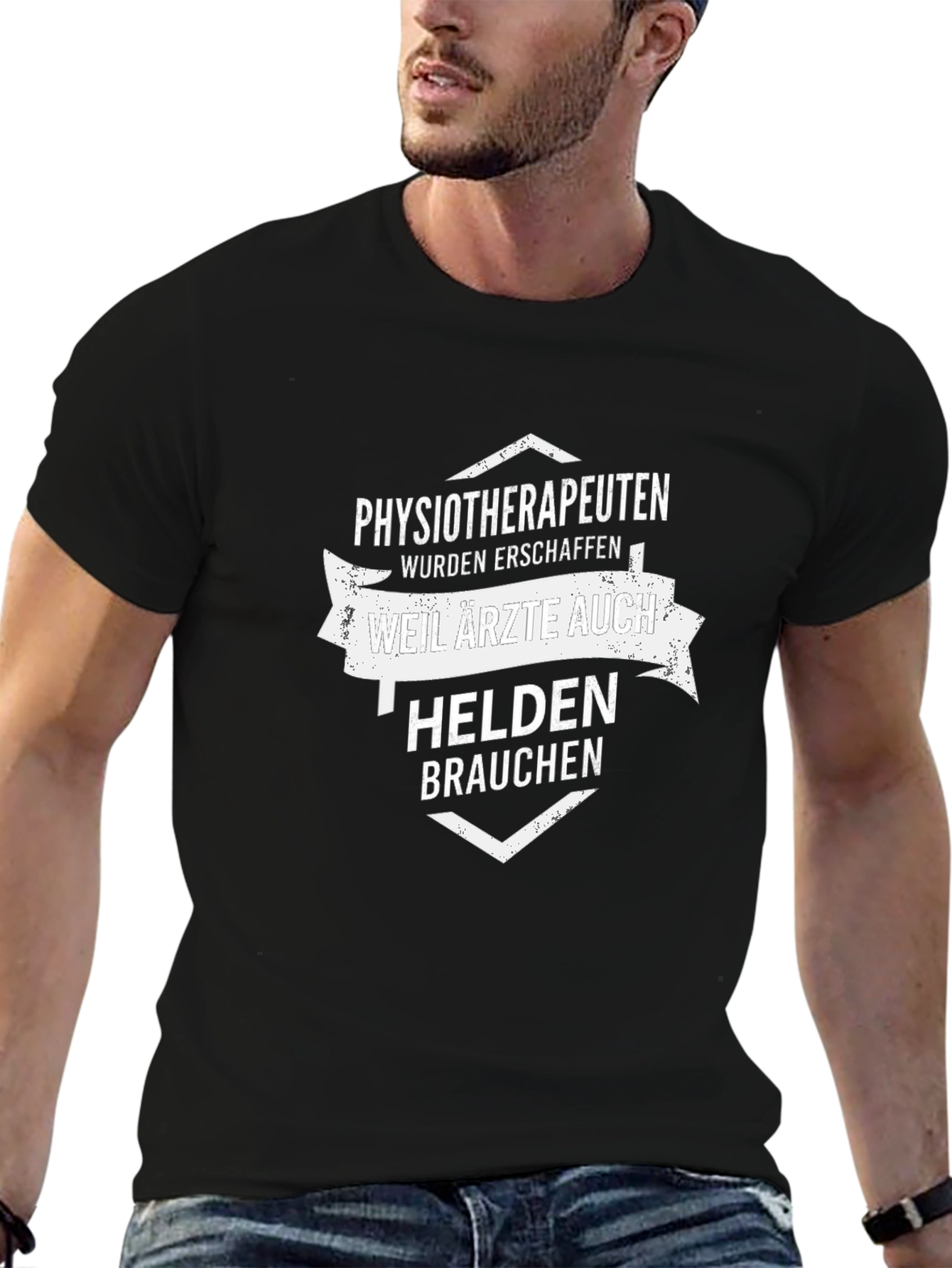 Physiotherapist Hero T-Shirt - Black Cotton Tee