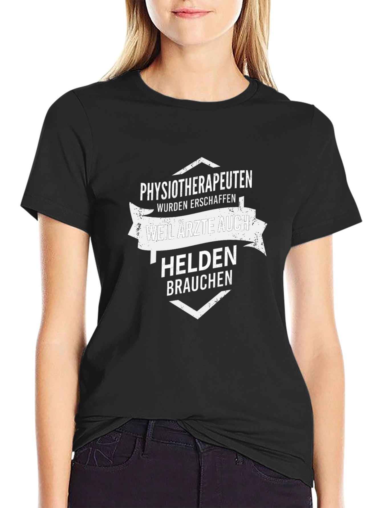 Physiotherapist Hero T-Shirt - Black Cotton Tee