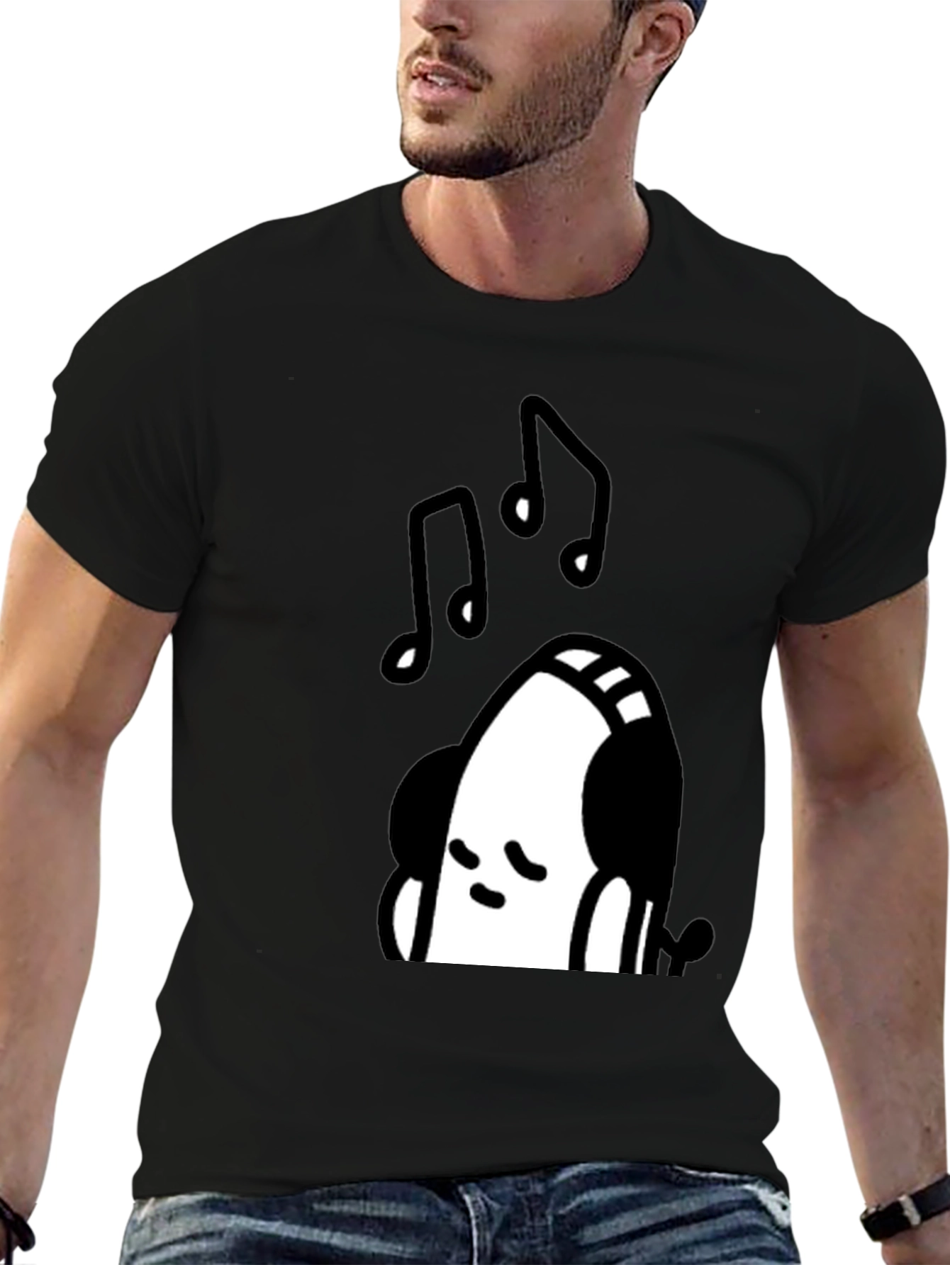 Cool Music Lover Black T-Shirt