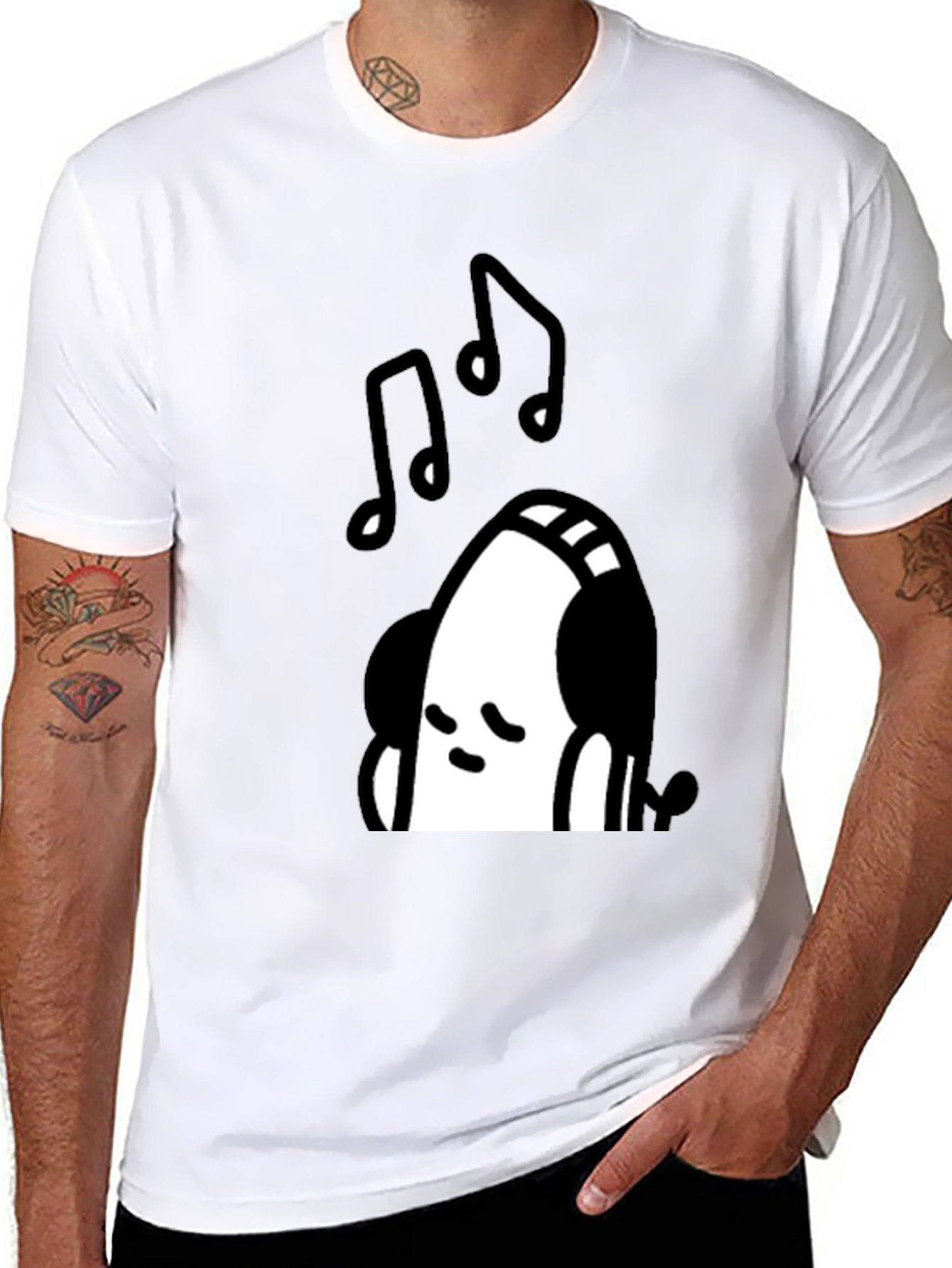 Cool Music Lover Black T-Shirt