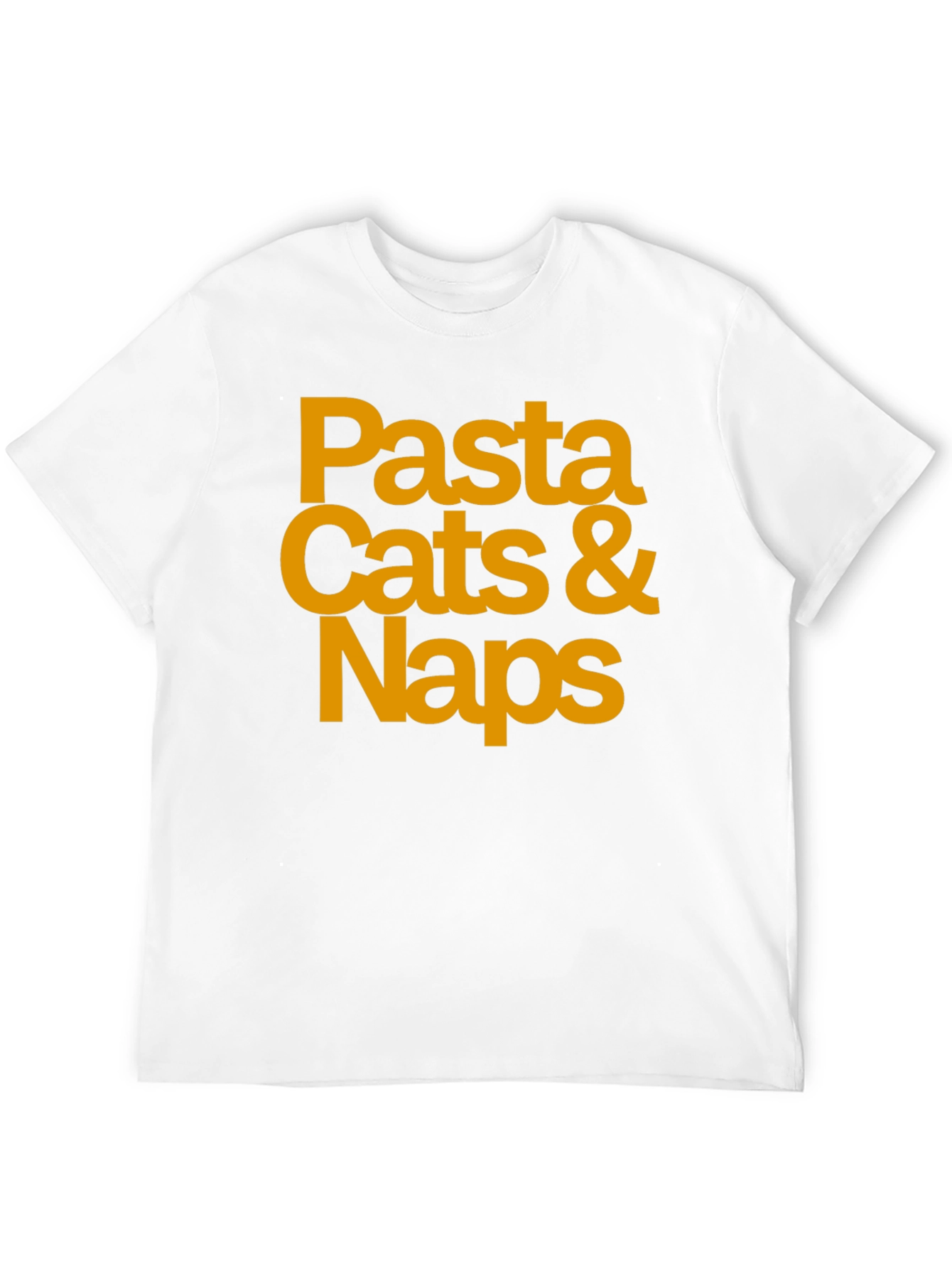 Pasta Cats & Naps Black Graphic T-Shirt