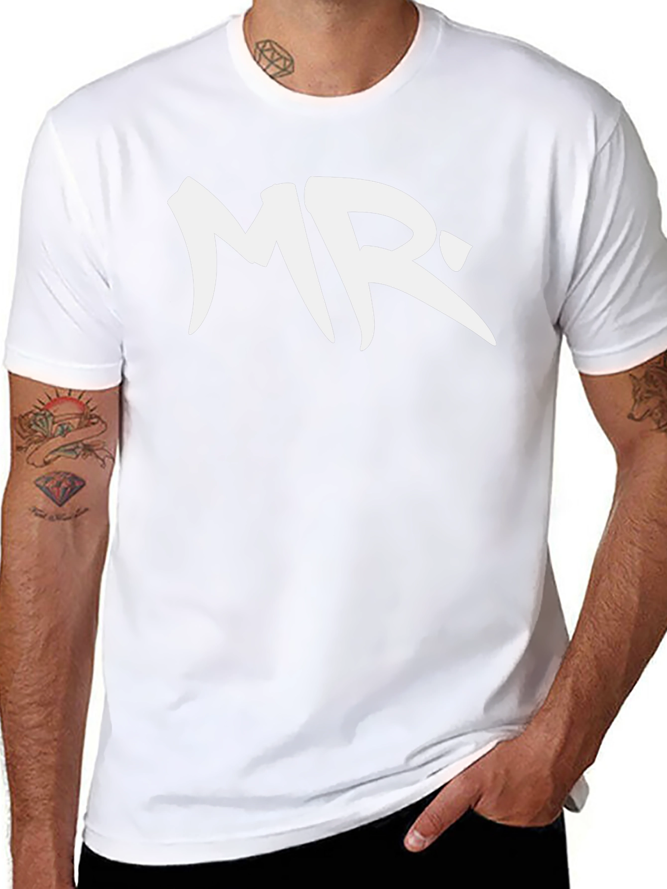 MR. Graphic Print Black T-Shirt
