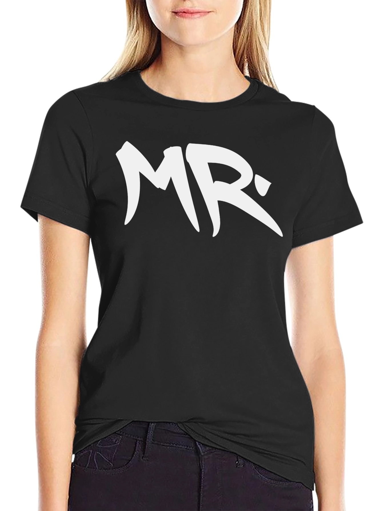 MR. Graphic Print Black T-Shirt