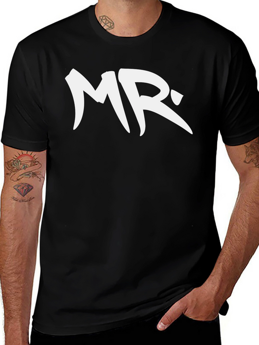MR. Graphic Print Black T-Shirt