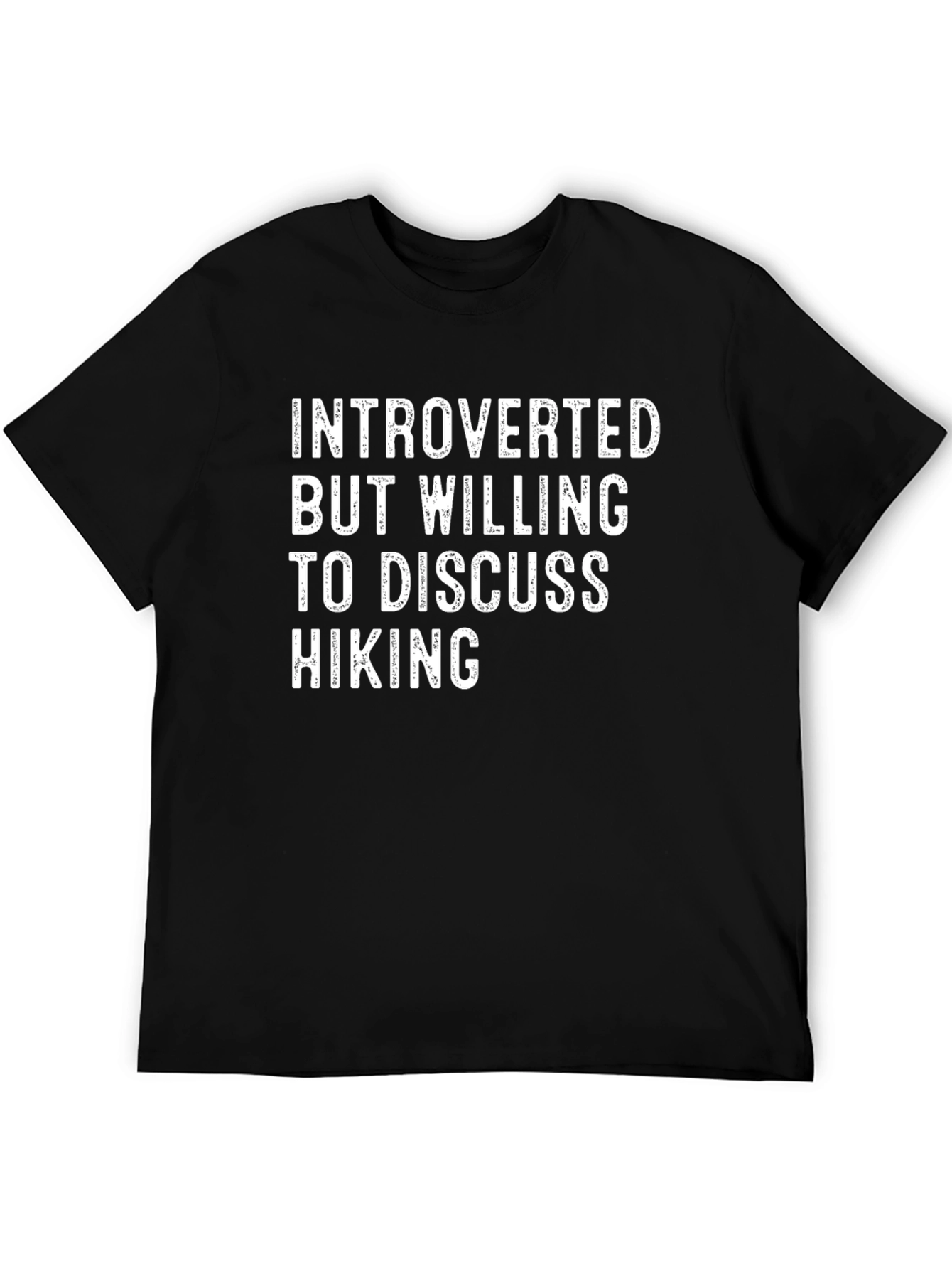 Introverted Hiking T-Shirt - Black Cotton Tee