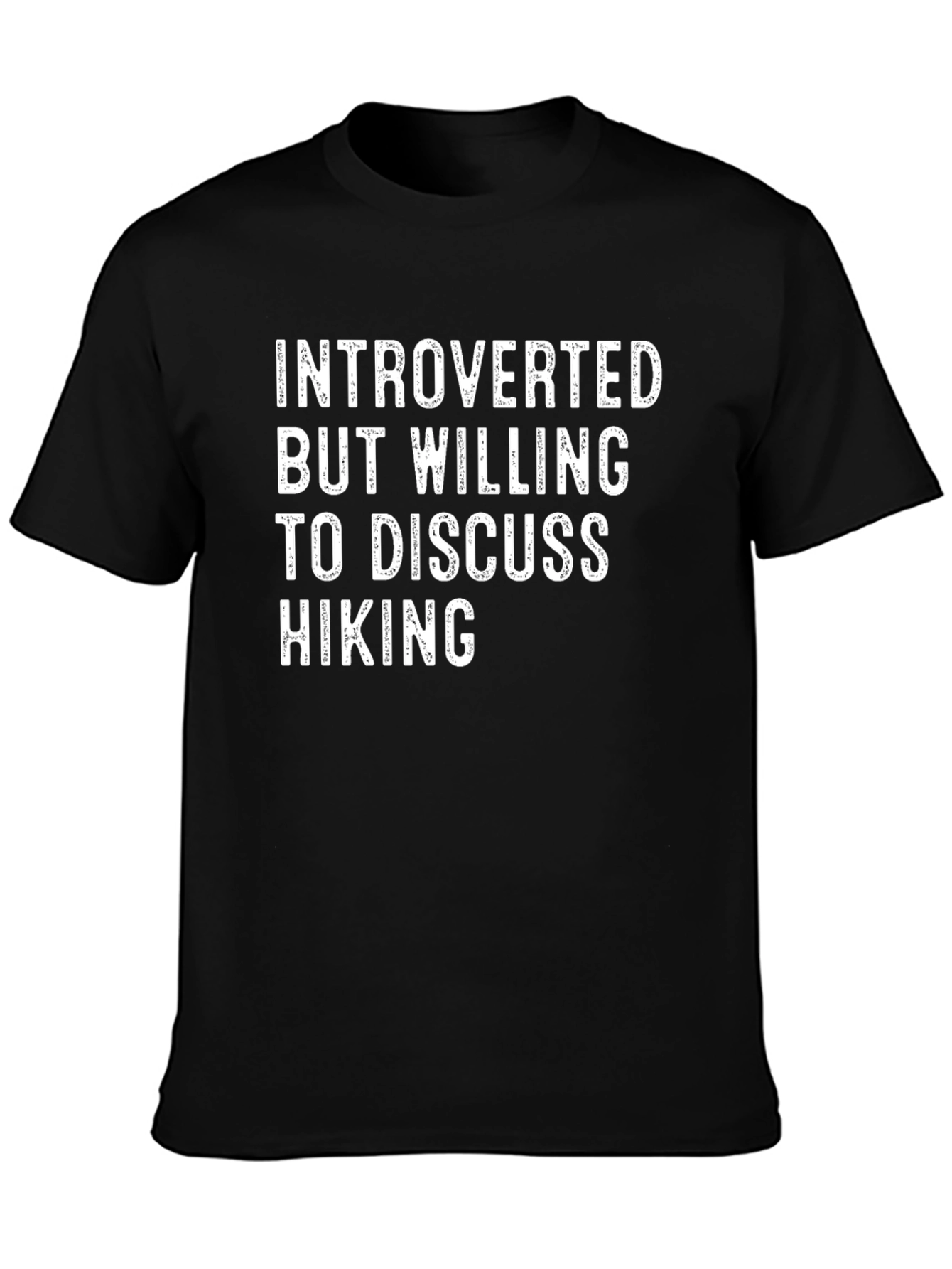 Introverted Hiking T-Shirt - Black Cotton Tee