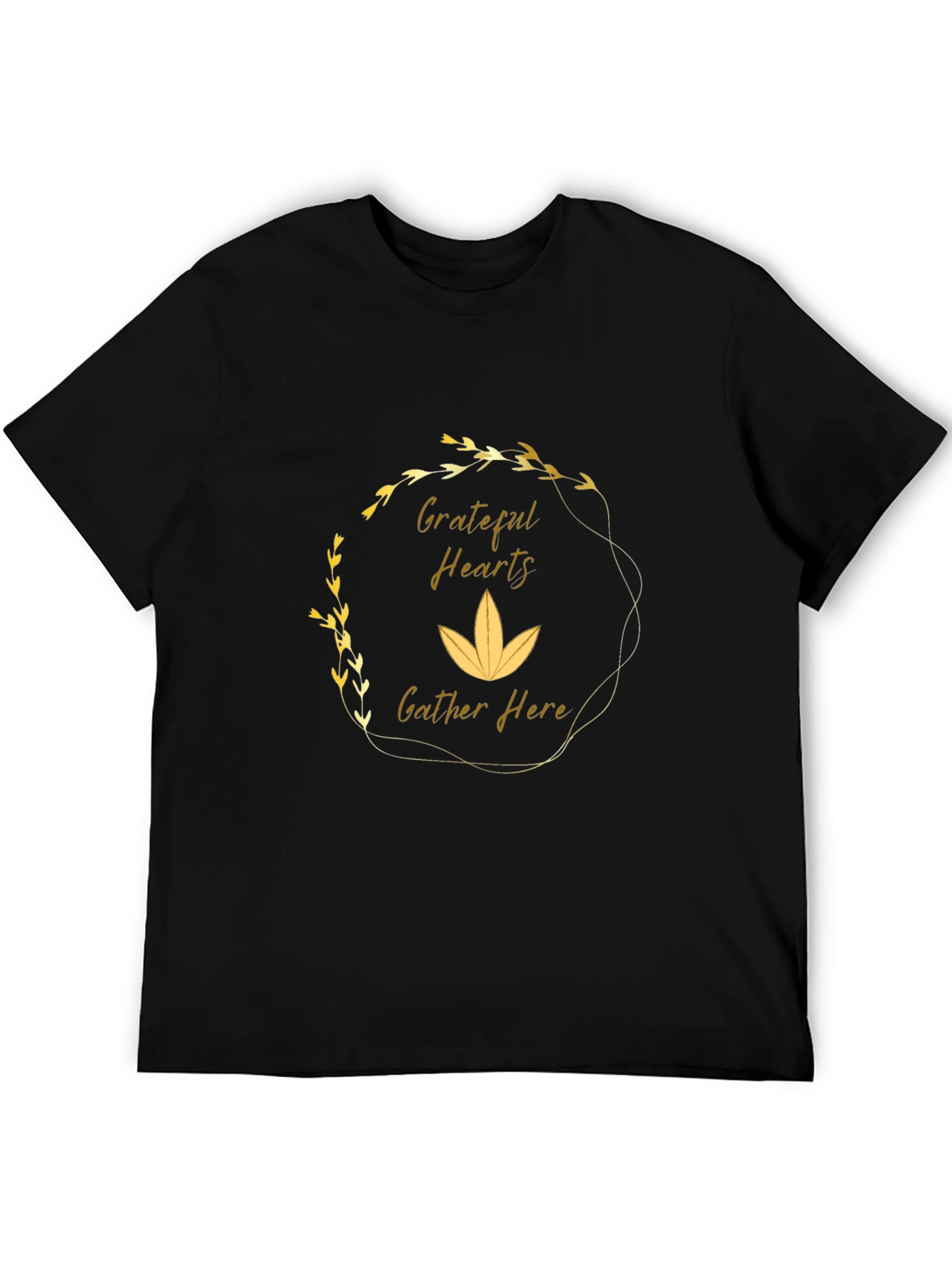 Grateful Hearts Black Tee