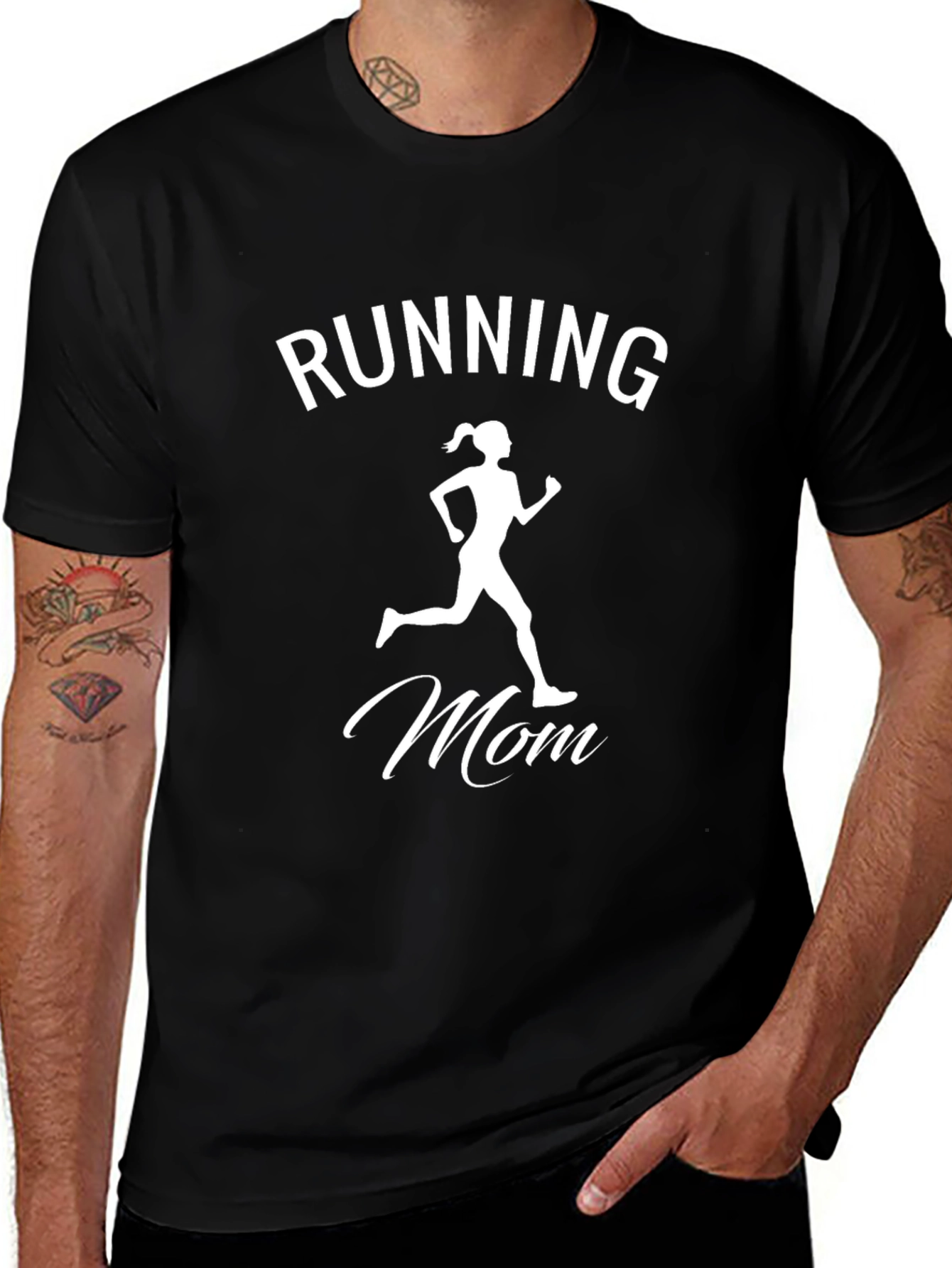 Running Mom Black T-Shirt