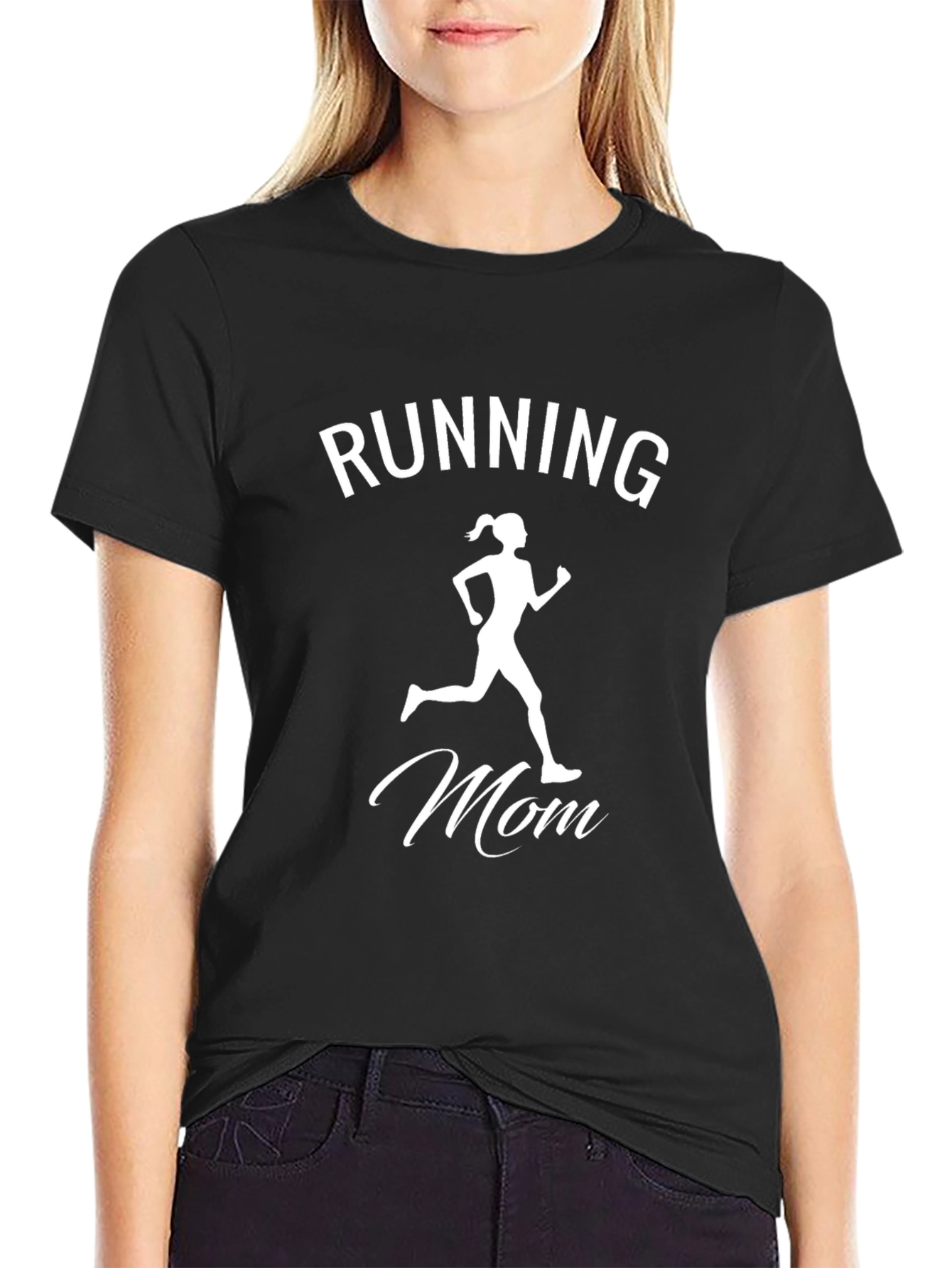 Running Mom Black T-Shirt
