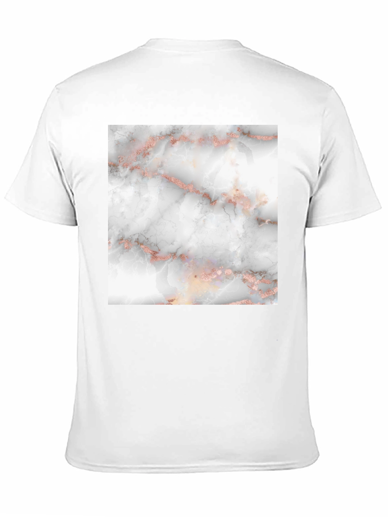 Stylish Black T-Shirt with Marble Design