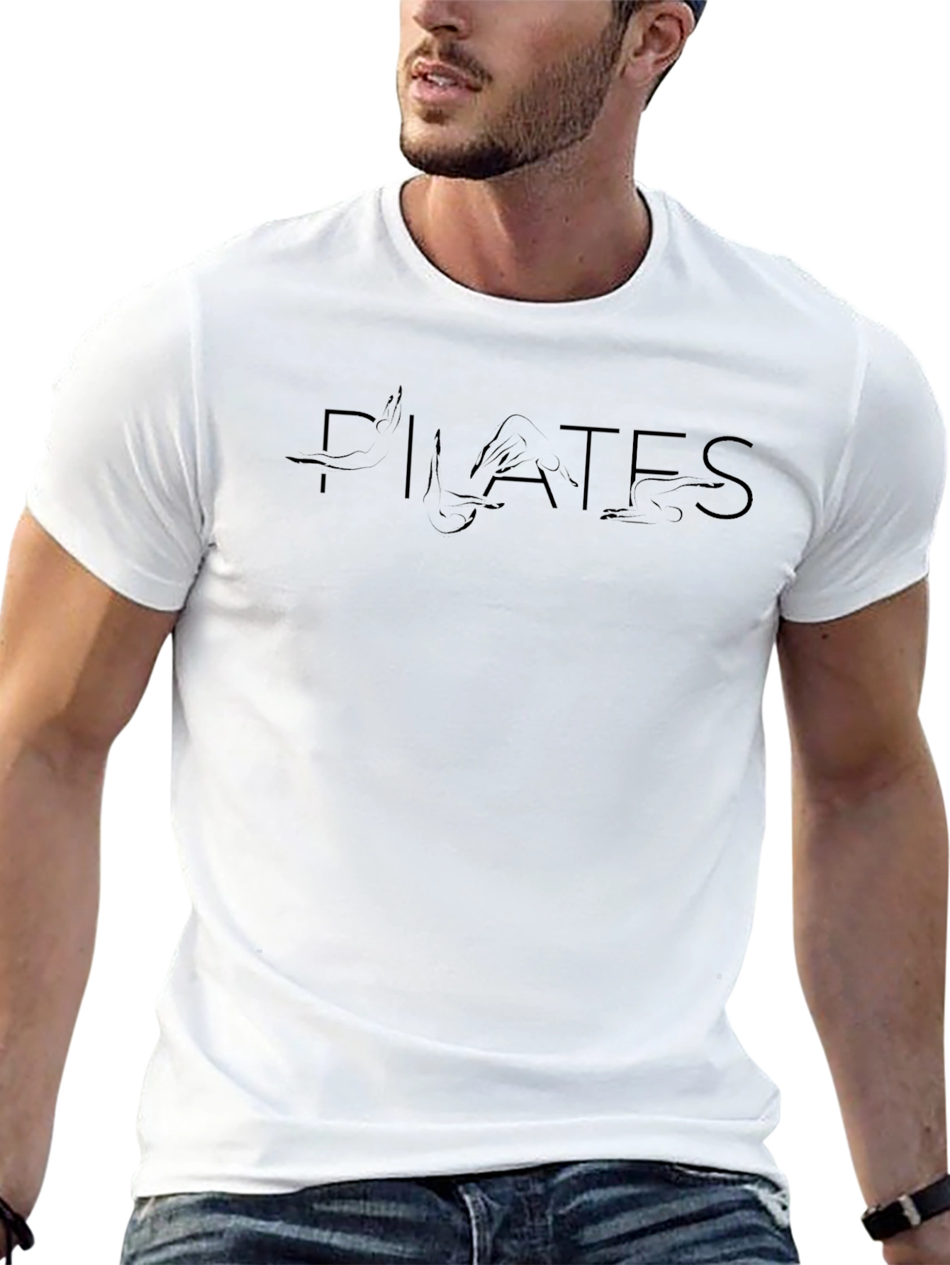 Pilates Graphic Tee - Black Casual T-Shirt