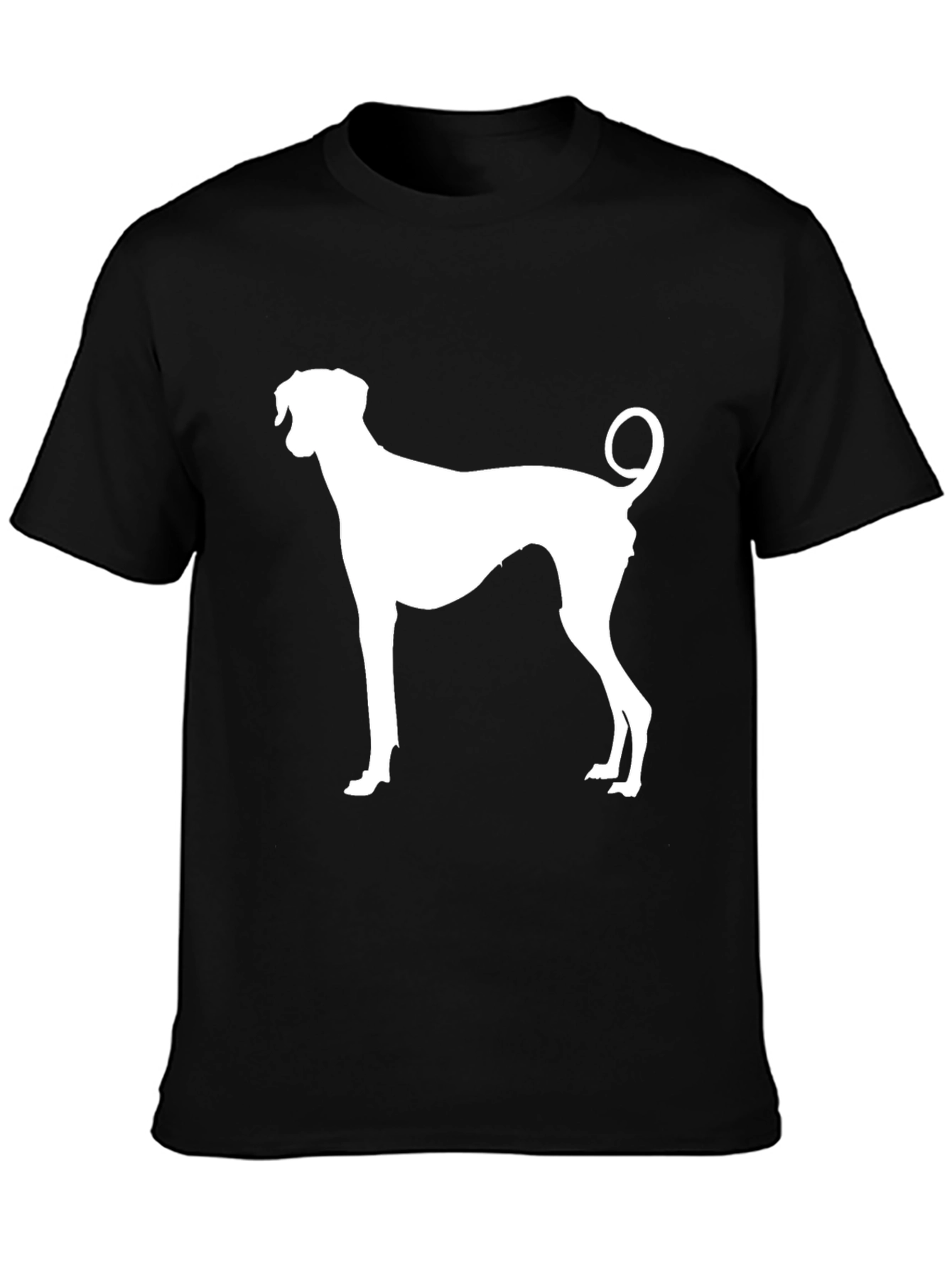 Dog Silhouette Black T-Shirt