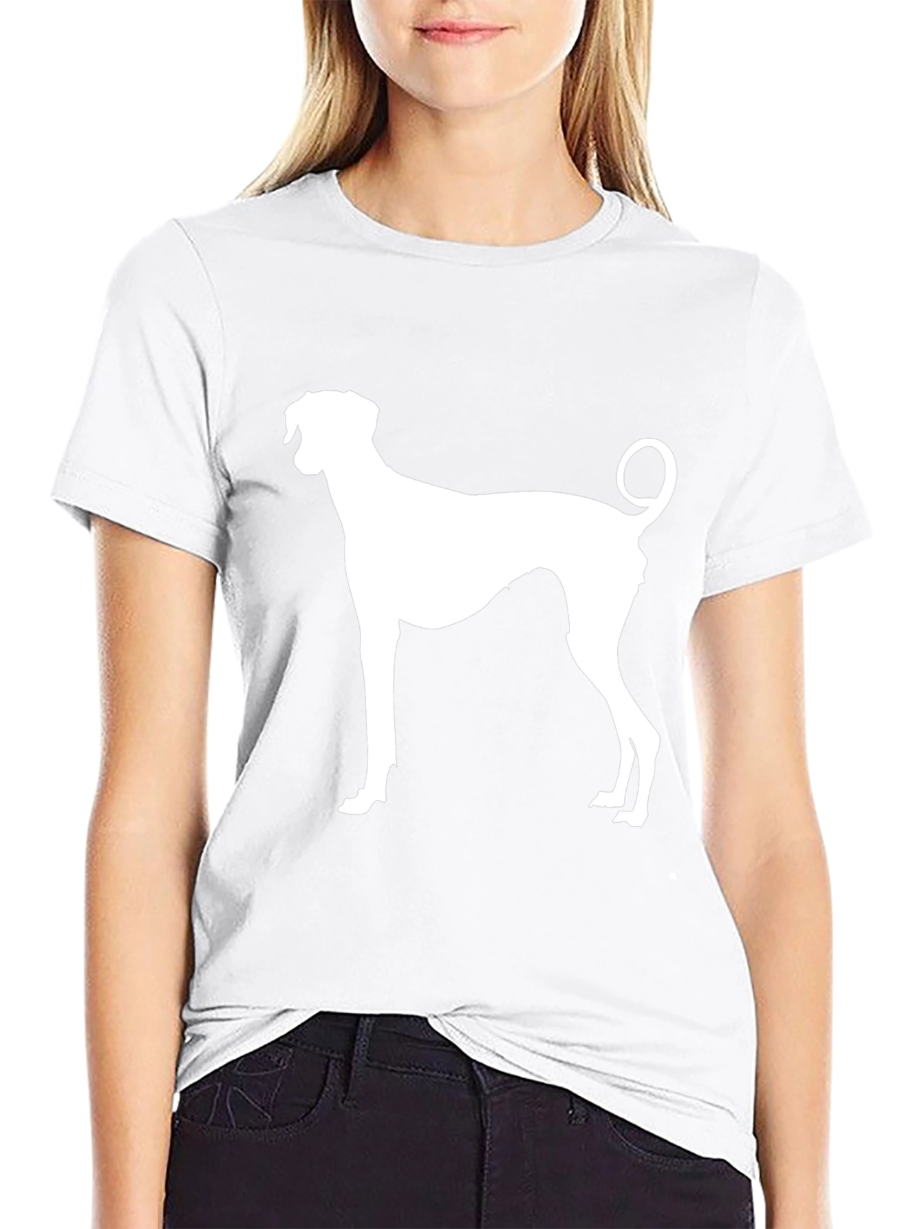 Dog Silhouette Black T-Shirt