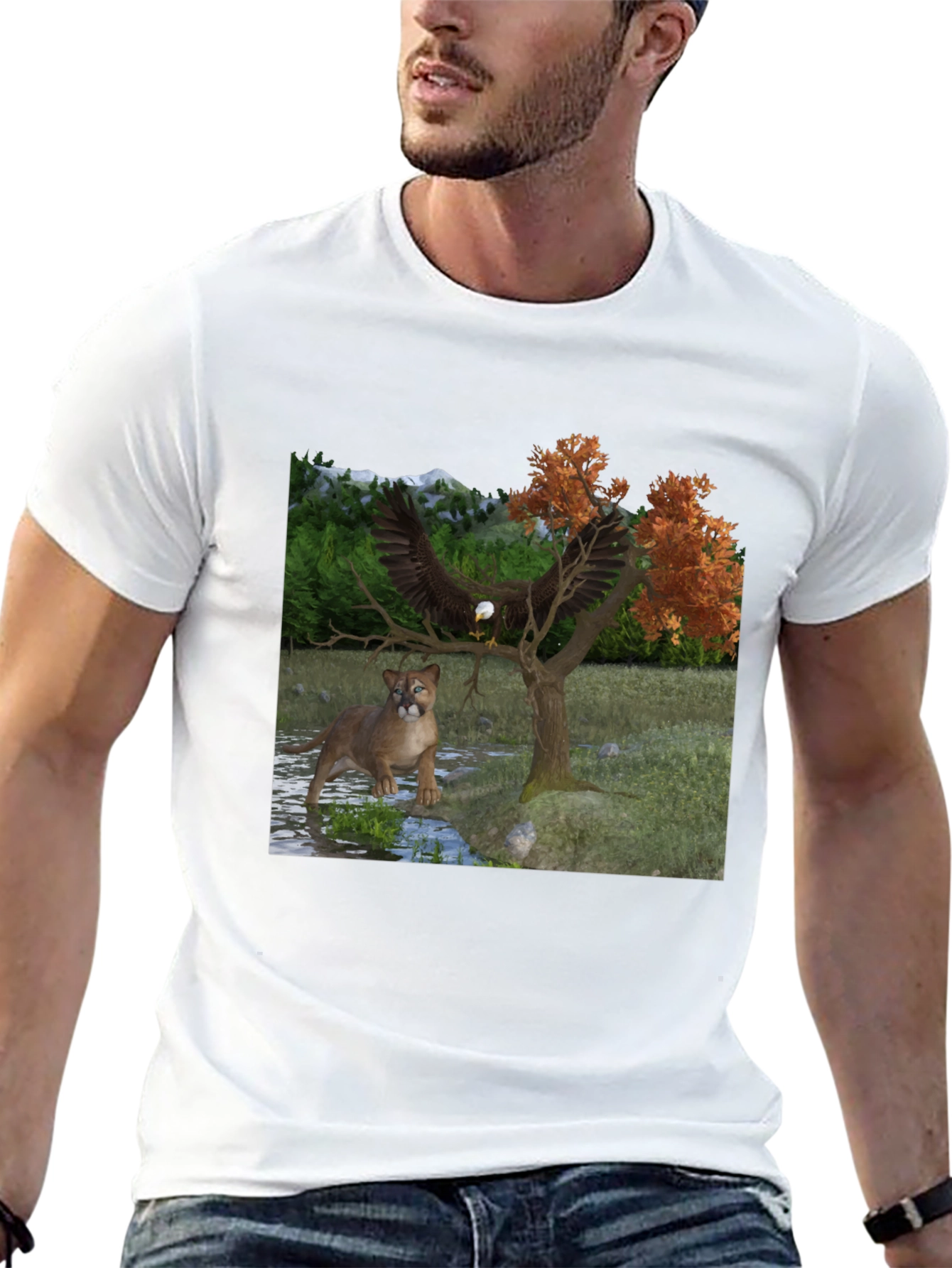 Eagle and Cougar Graphic Tee
