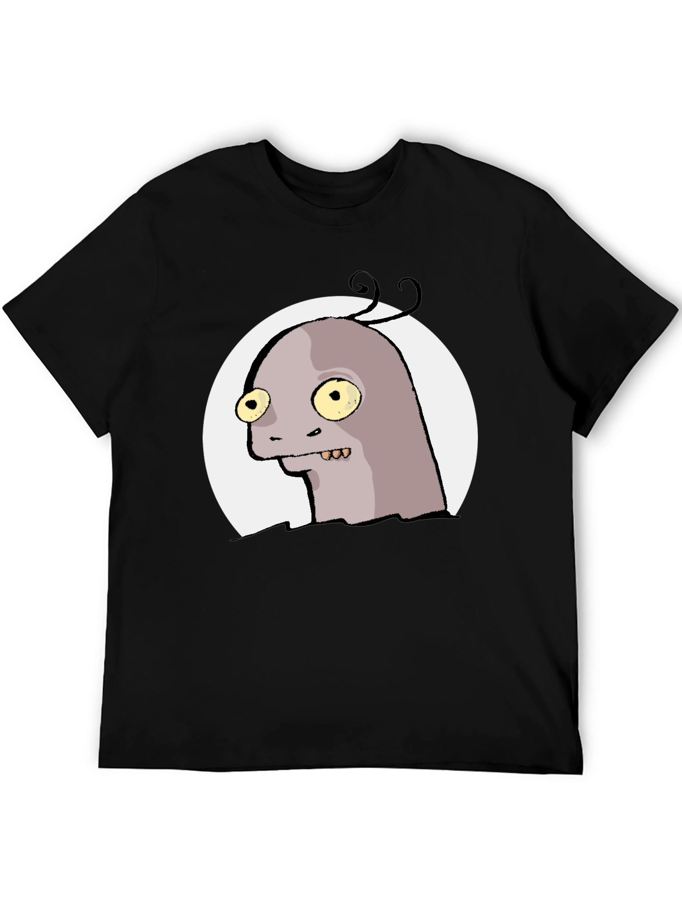 Funny Monster Graphic Tee - Black T-Shirt