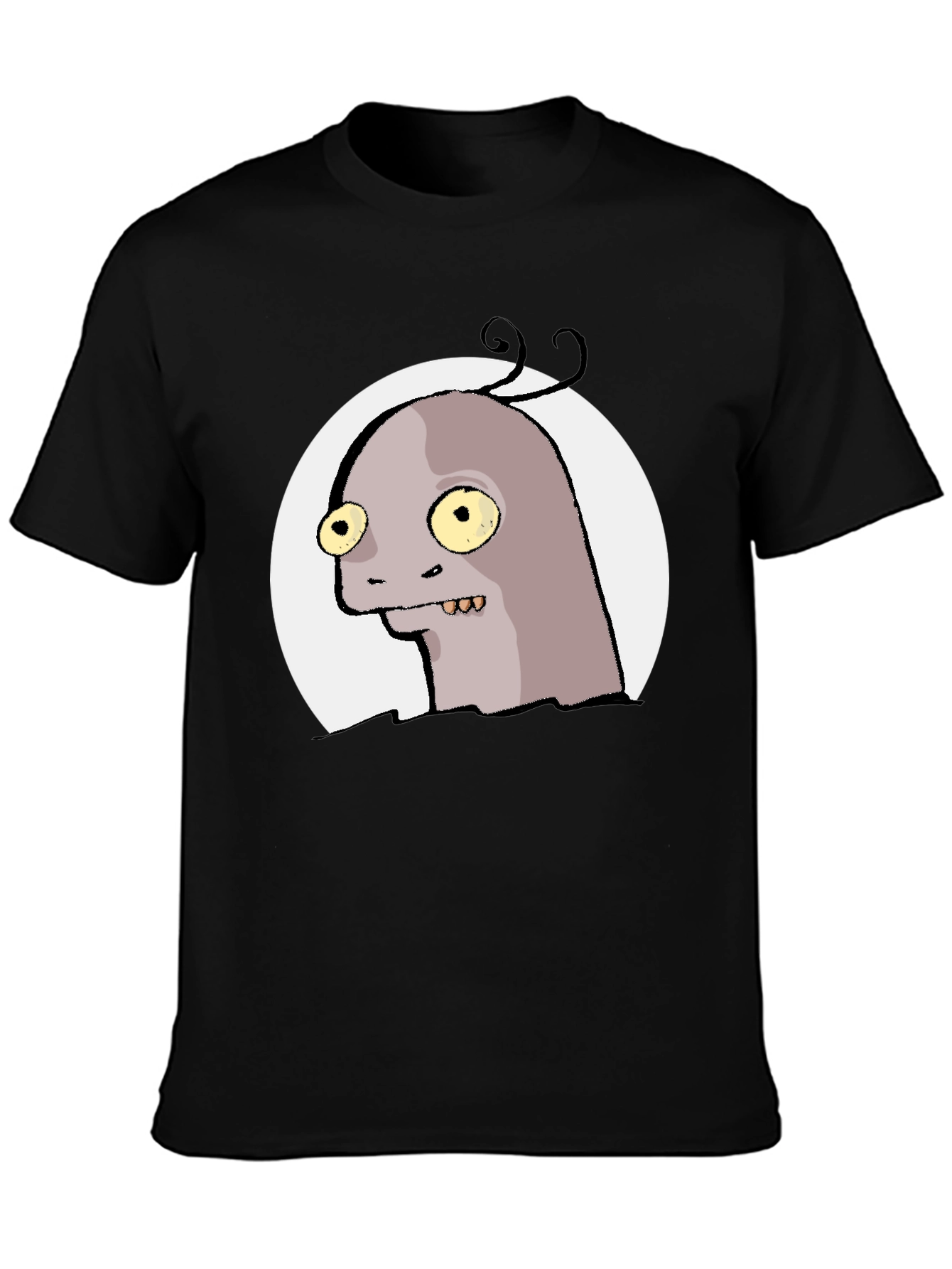 Funny Monster Graphic Tee - Black T-Shirt