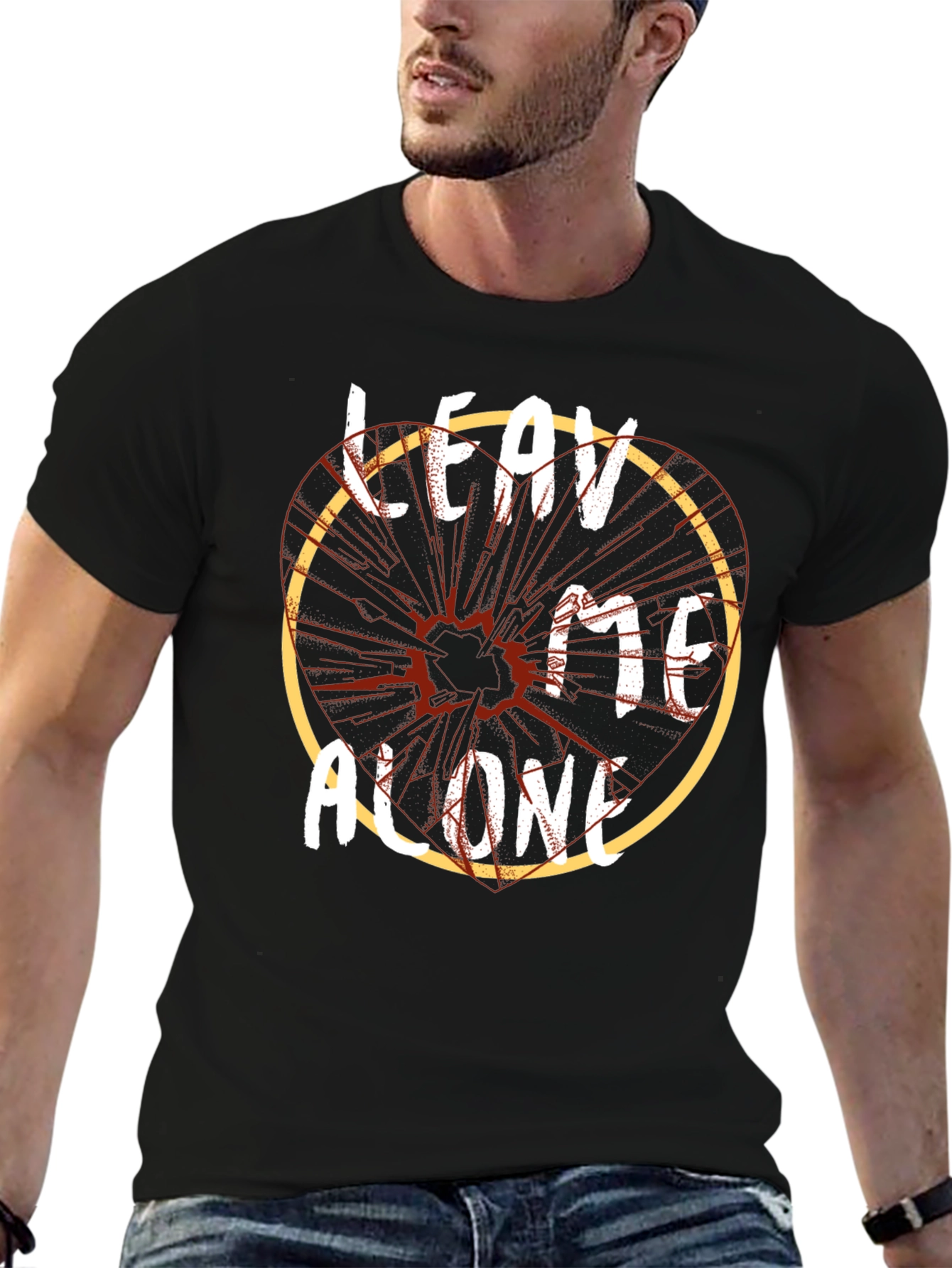 Leave Me Alone Graphic Tee - Mens Black T-Shirt